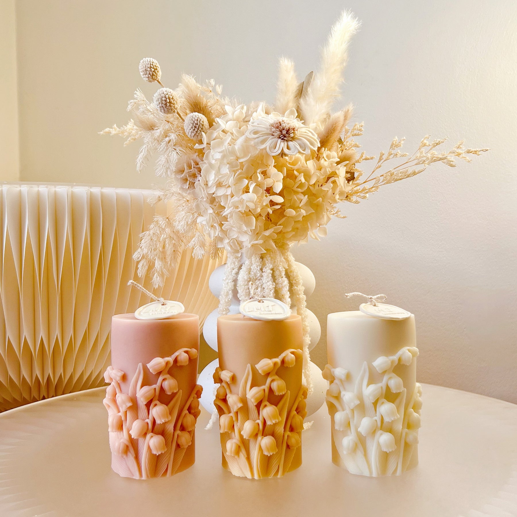 Home Décor: Lily Of The Valley Scented Soy Flower Candle | LMJ Candles