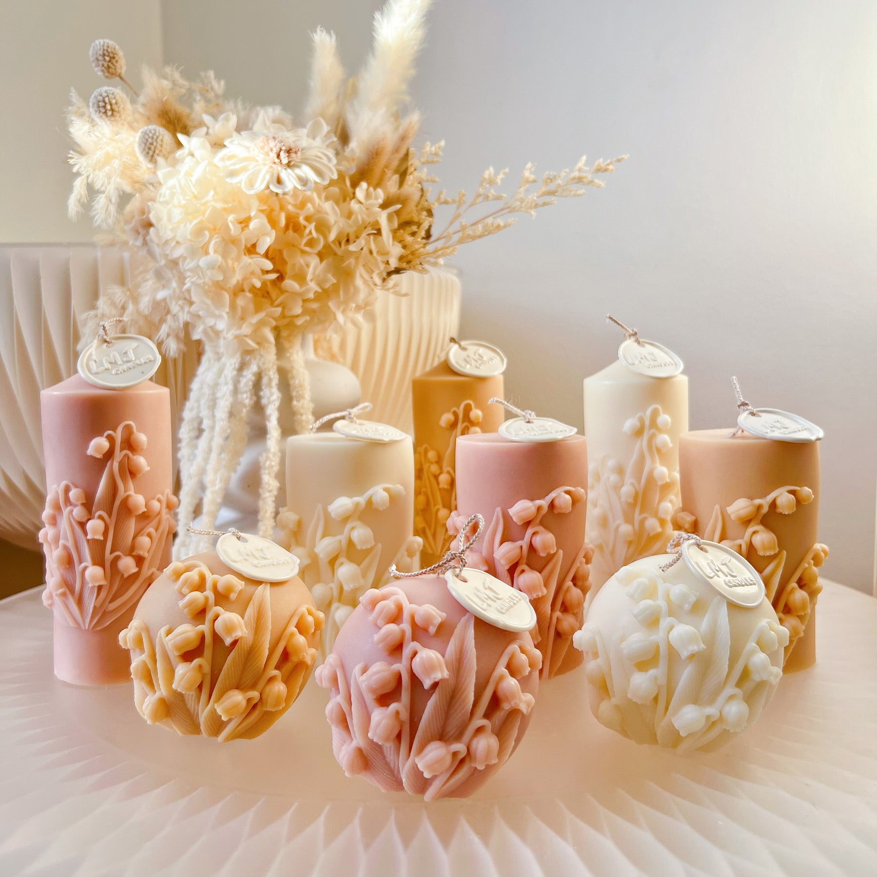 Home Décor: Lily Of The Valley Scented Soy Flower Candle | LMJ Candles
