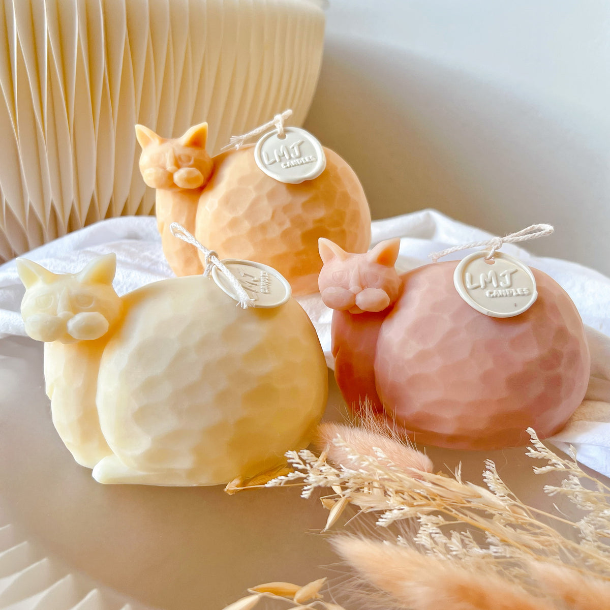 Cat Candle, Decorative Animal Candle, Handmade Scented Soy Wax Candle Australia | LMJ Candles