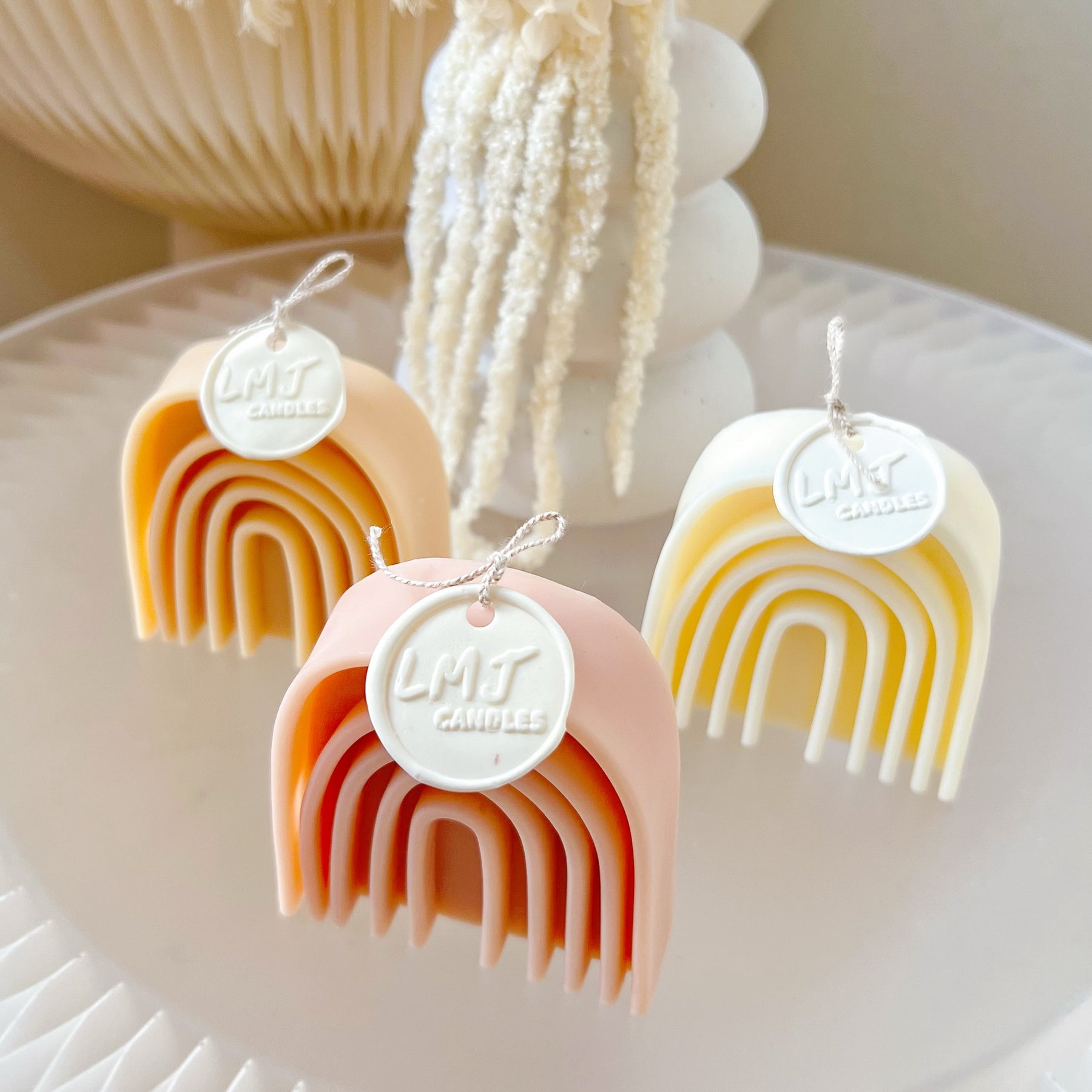 Small Rainbow Arch Candle - Scented Soy Wax Candle | LMJ Candles