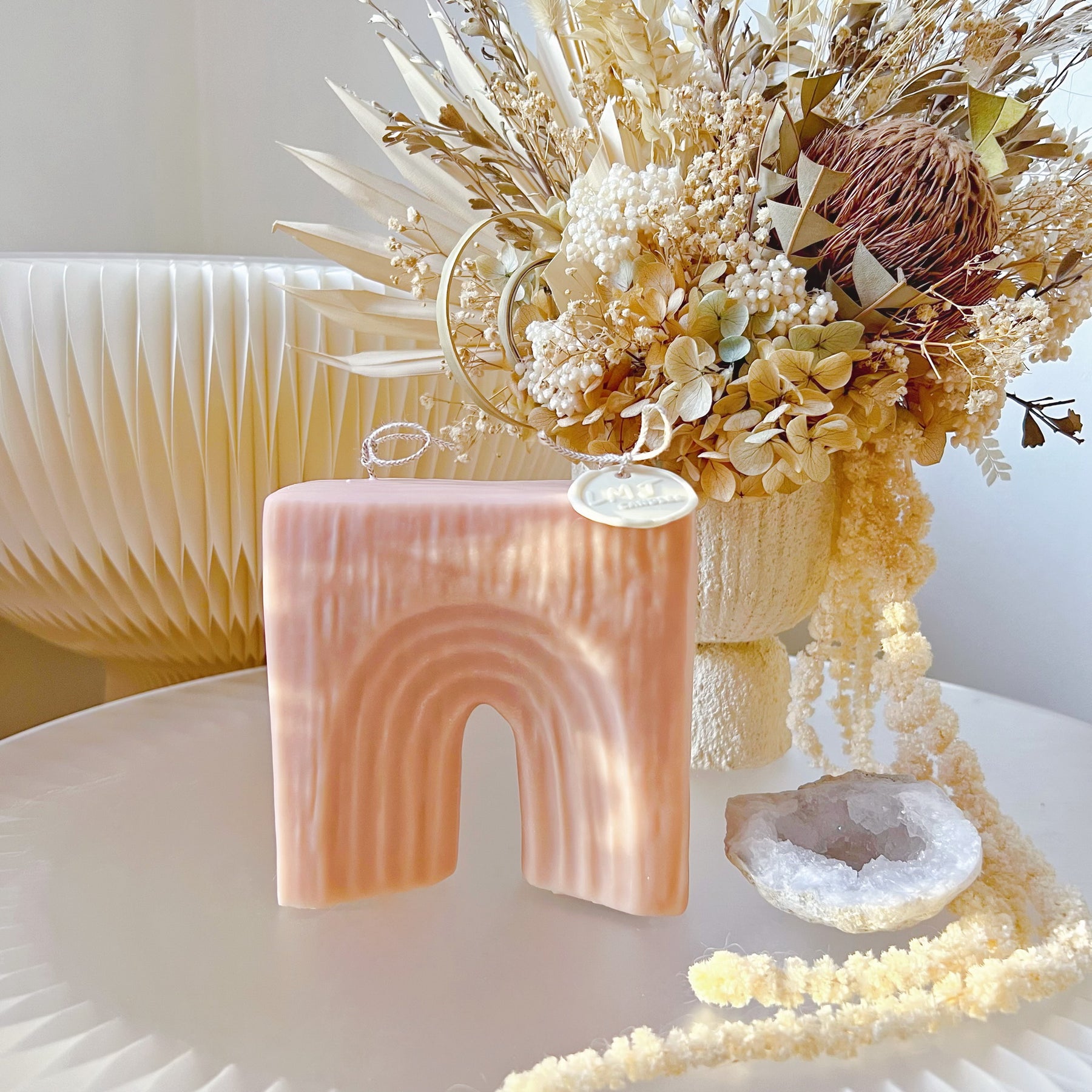 Large Rainbow Arch Scented Candle - Unique Home Décor | LMJ Candles
