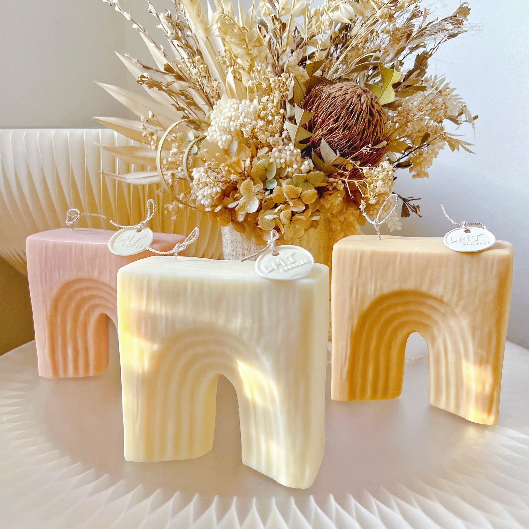 Large Rainbow Arch Scented Candle - Unique Home Décor | LMJ Candles