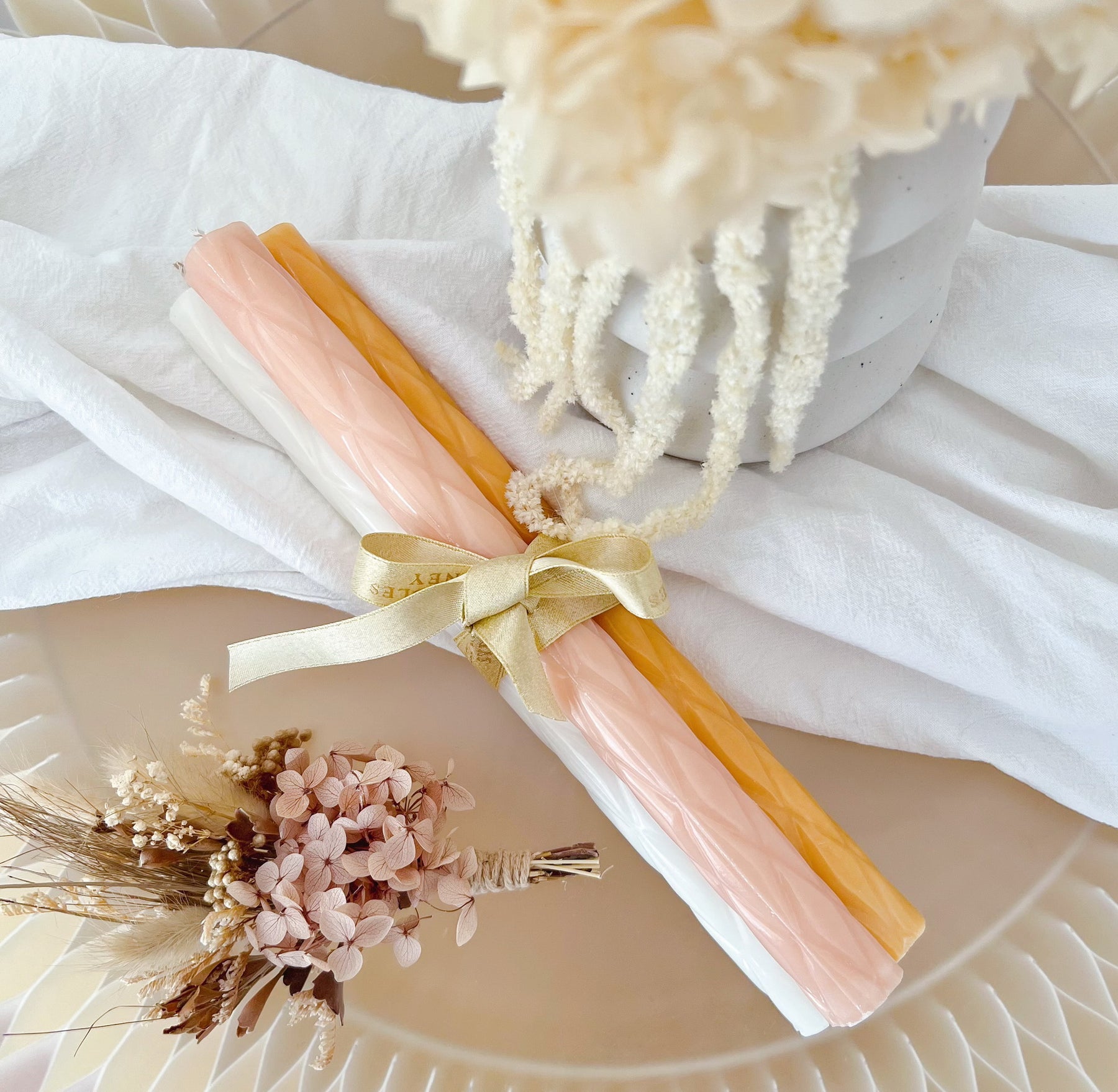 Diamond Dripless Dinner Candle - Unscented Taper Candle | LMJ Candles