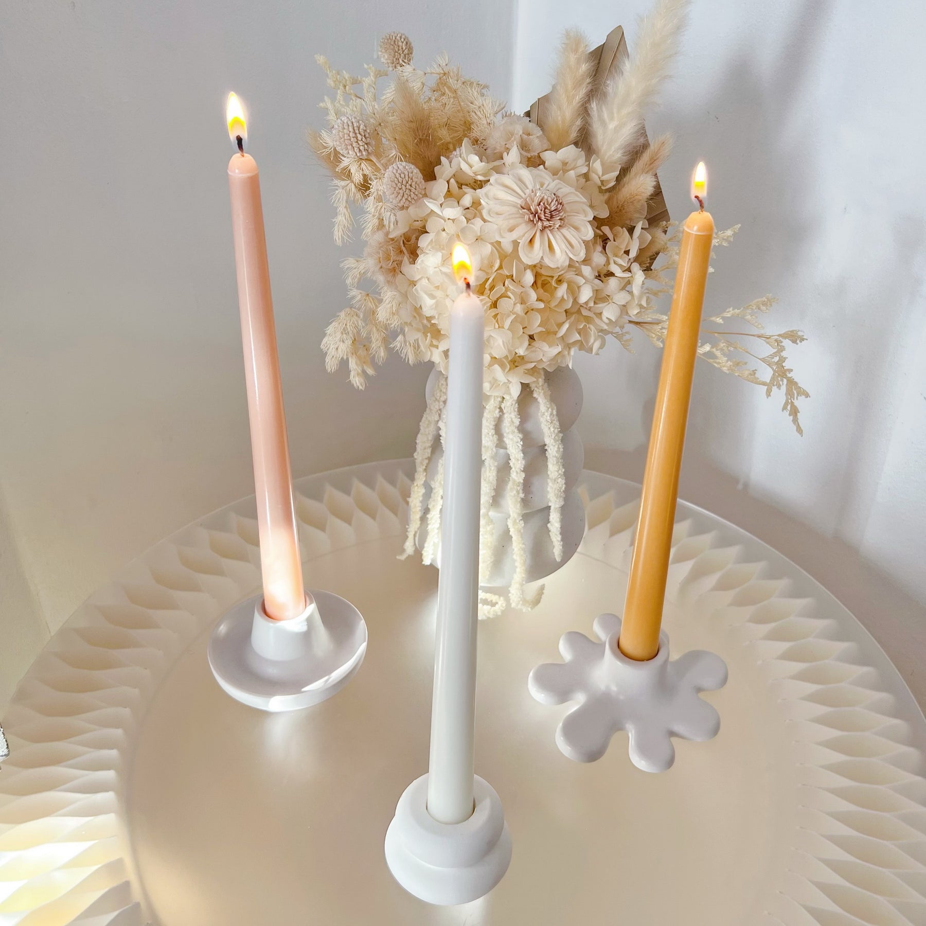 Simple Dripless Dinner Candle - Unscented Taper Candle | LMJ Candles