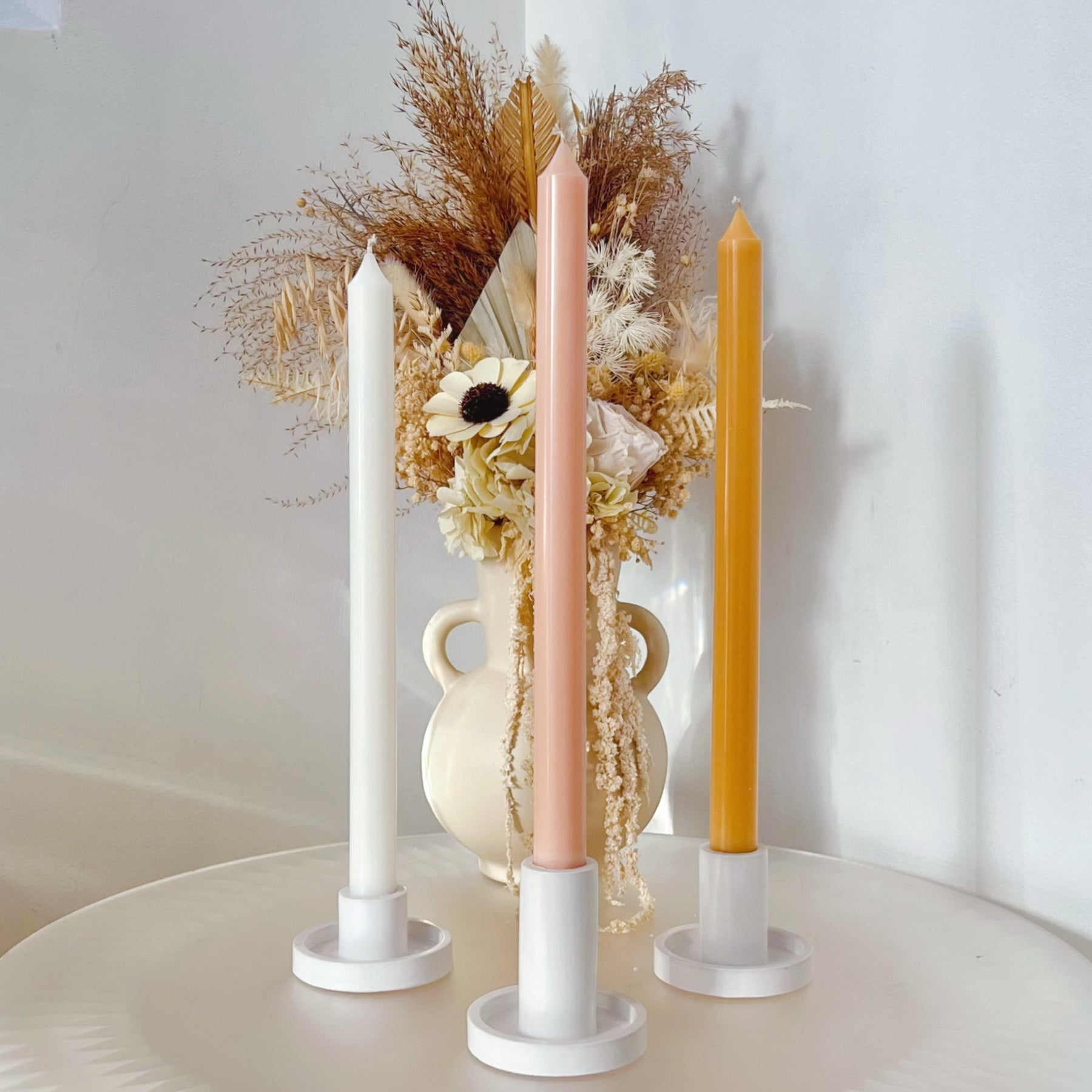 Tall Simple Dripless Dinner Candle - Unscented Taper Candle | LMJ Candles