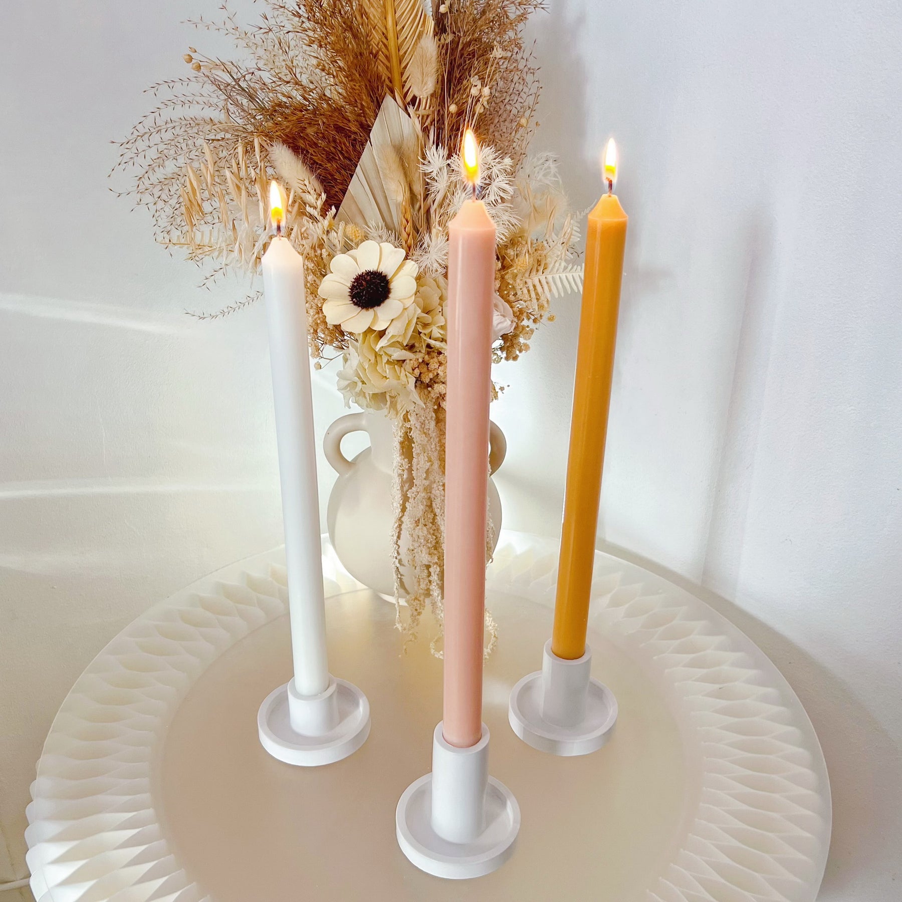 Tall Simple Dripless Dinner Candle - Unscented Taper Candle | LMJ Candles