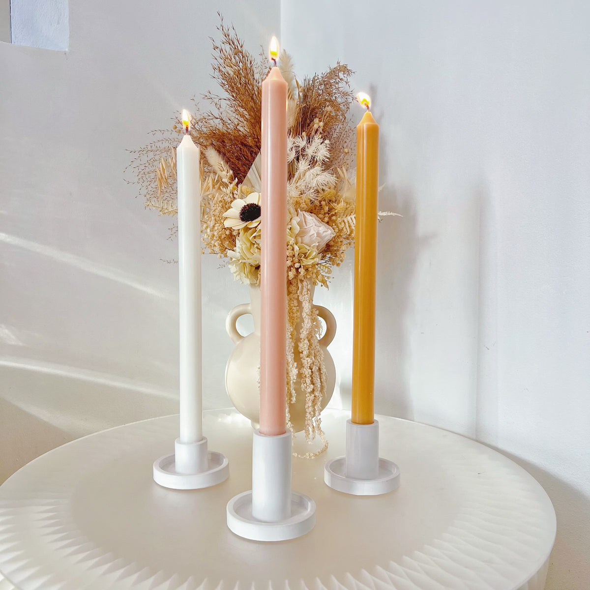 Tall Simple Dripless Dinner Candle - Unscented Taper Candle | LMJ Candles