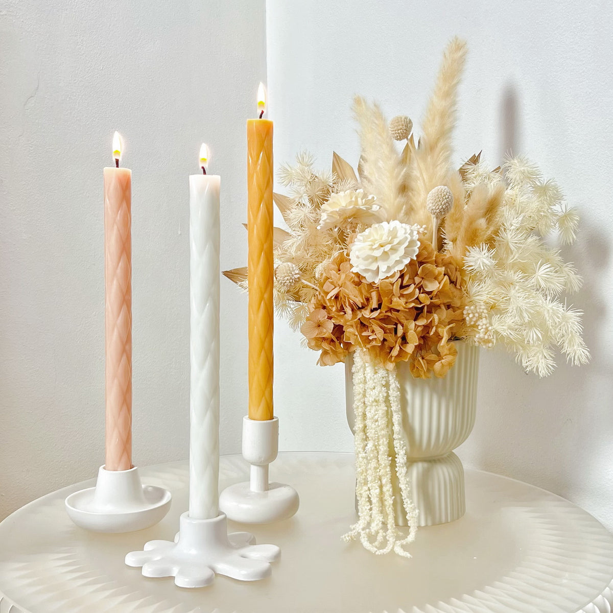 Diamond Dripless Dinner Candle - Unscented Taper Candle | LMJ Candles