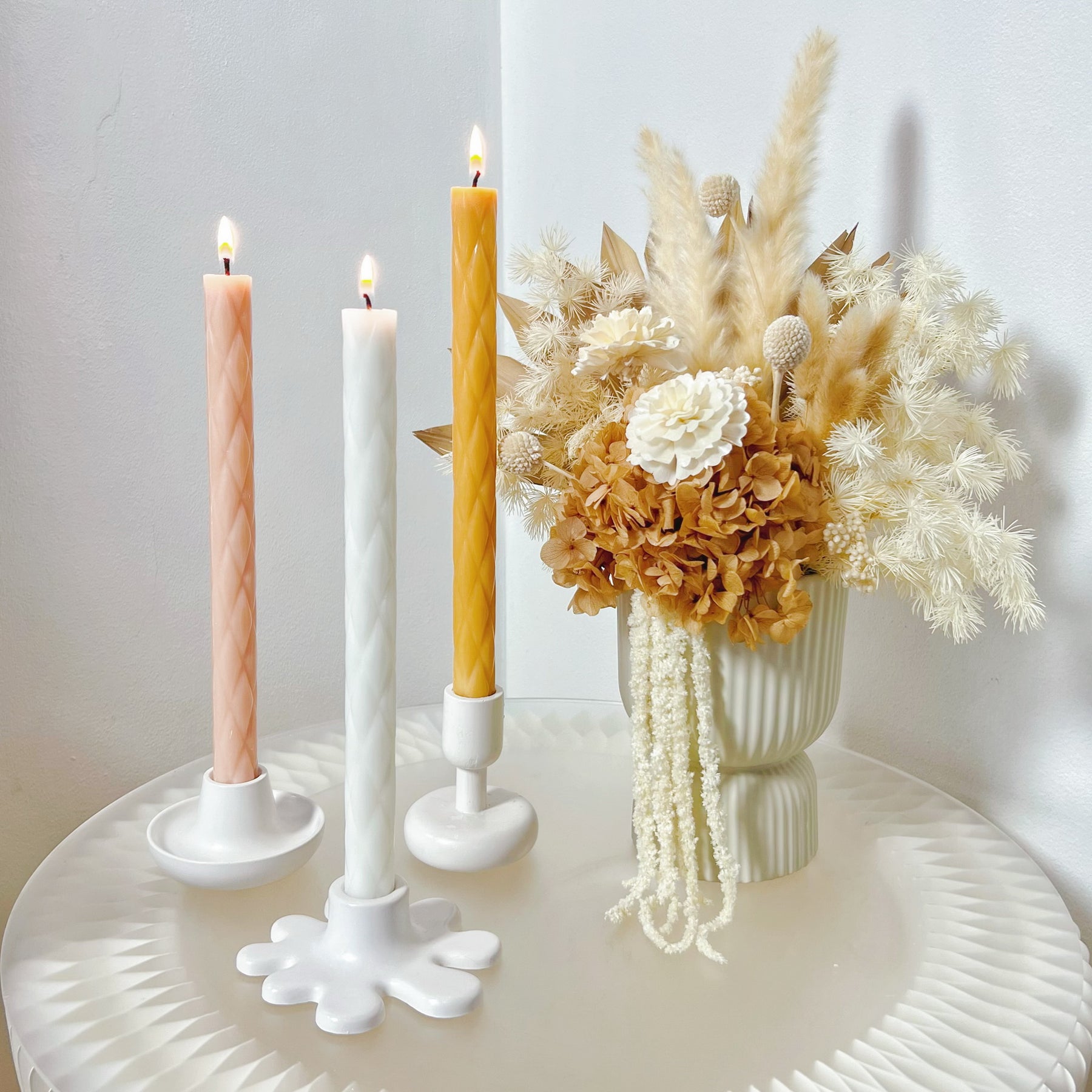 Diamond Dripless Dinner Candle - Unscented Taper Candle | LMJ Candles