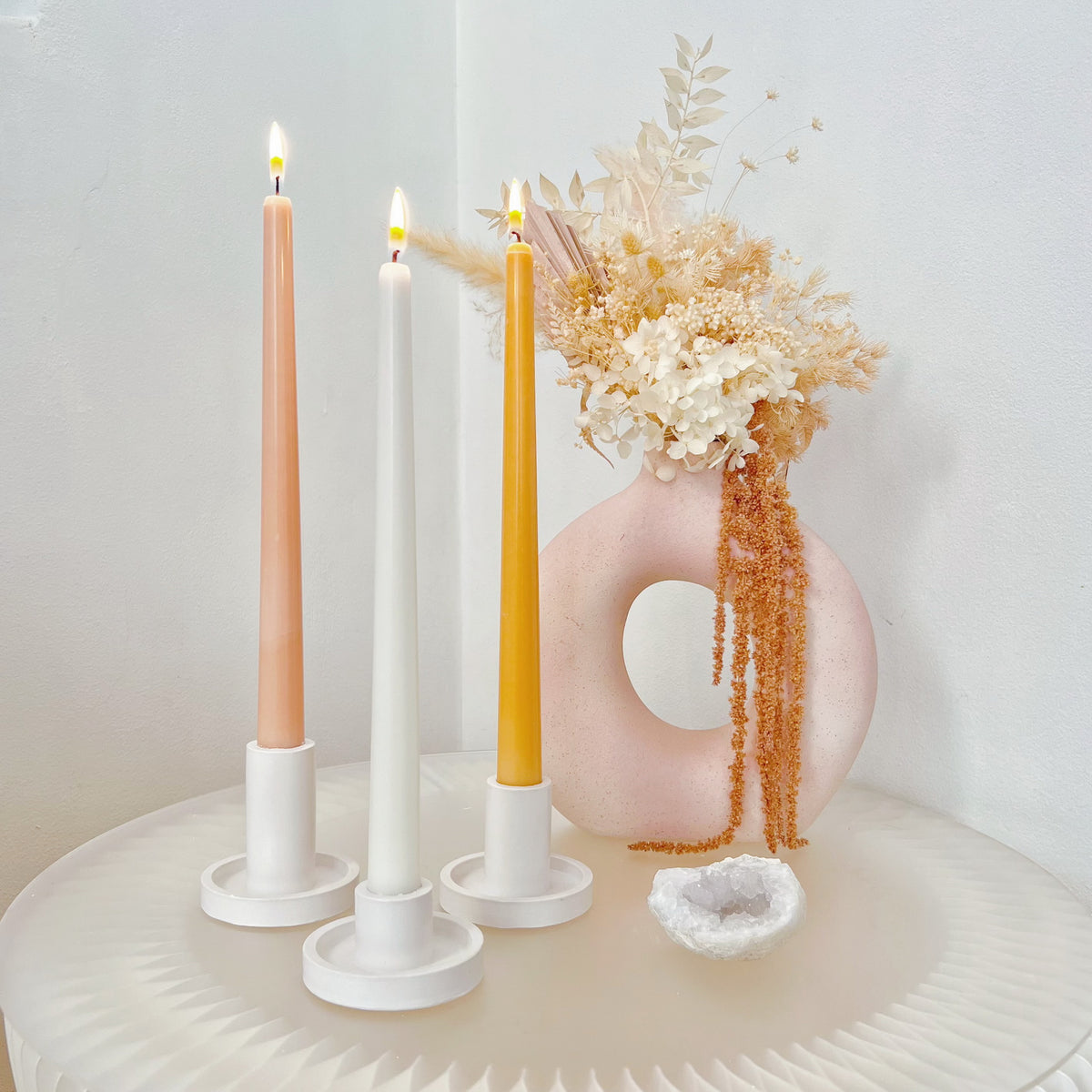Simple Dripless Dinner Candle - Unscented Taper Candle | LMJ Candles