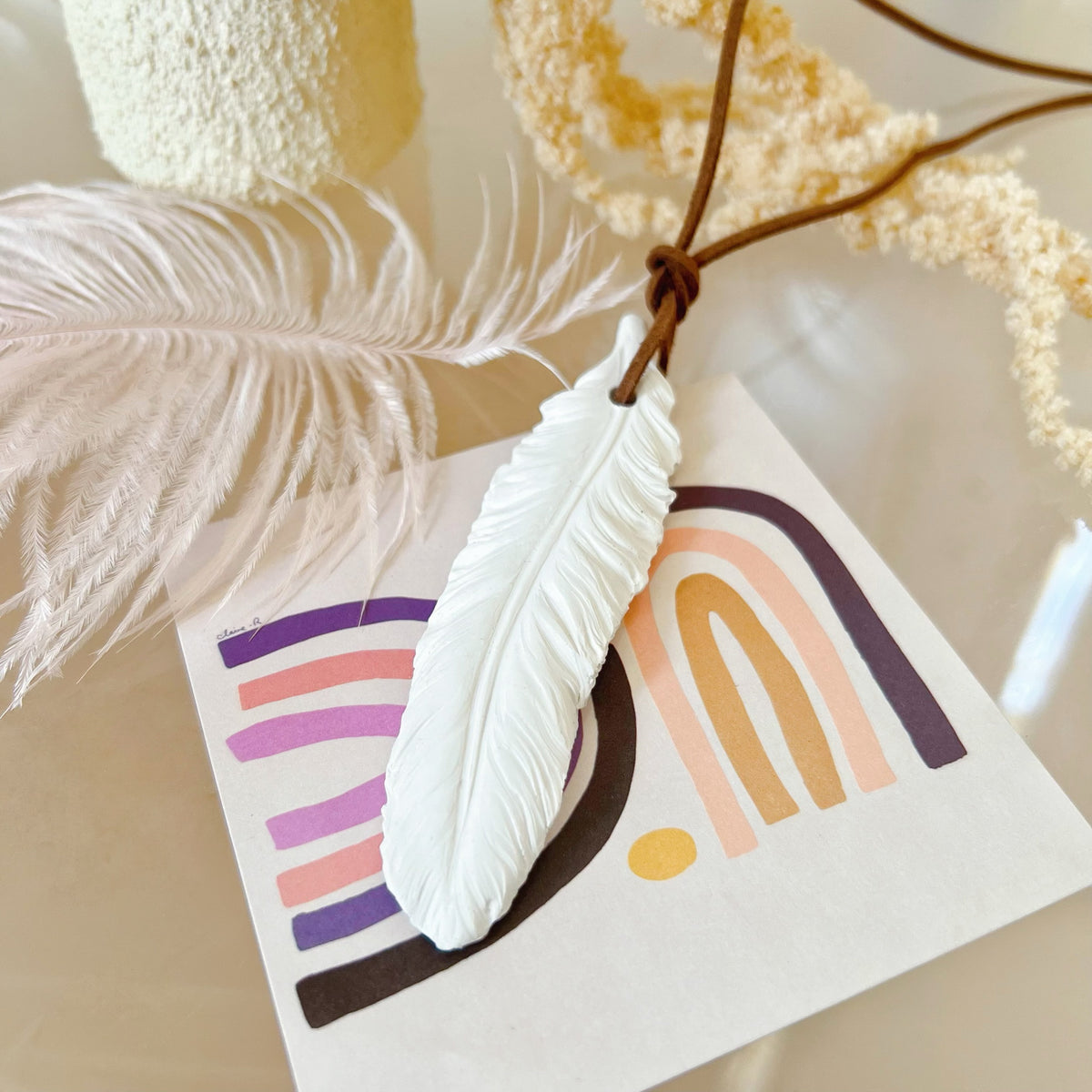 Feather Shaped Car Hanging Diffuser, Air Freshener - LMJ Candles