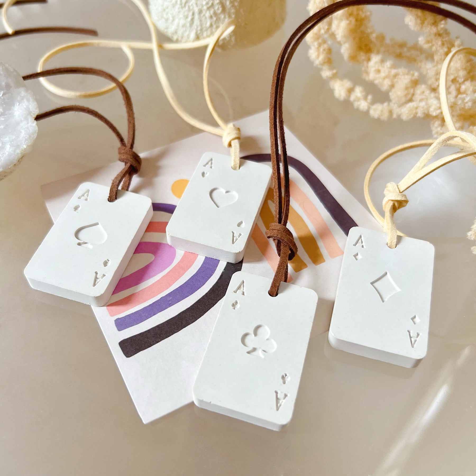 Set of 4 Ace Poker Cards Hanging Car Air Freshener, LMJ Candles