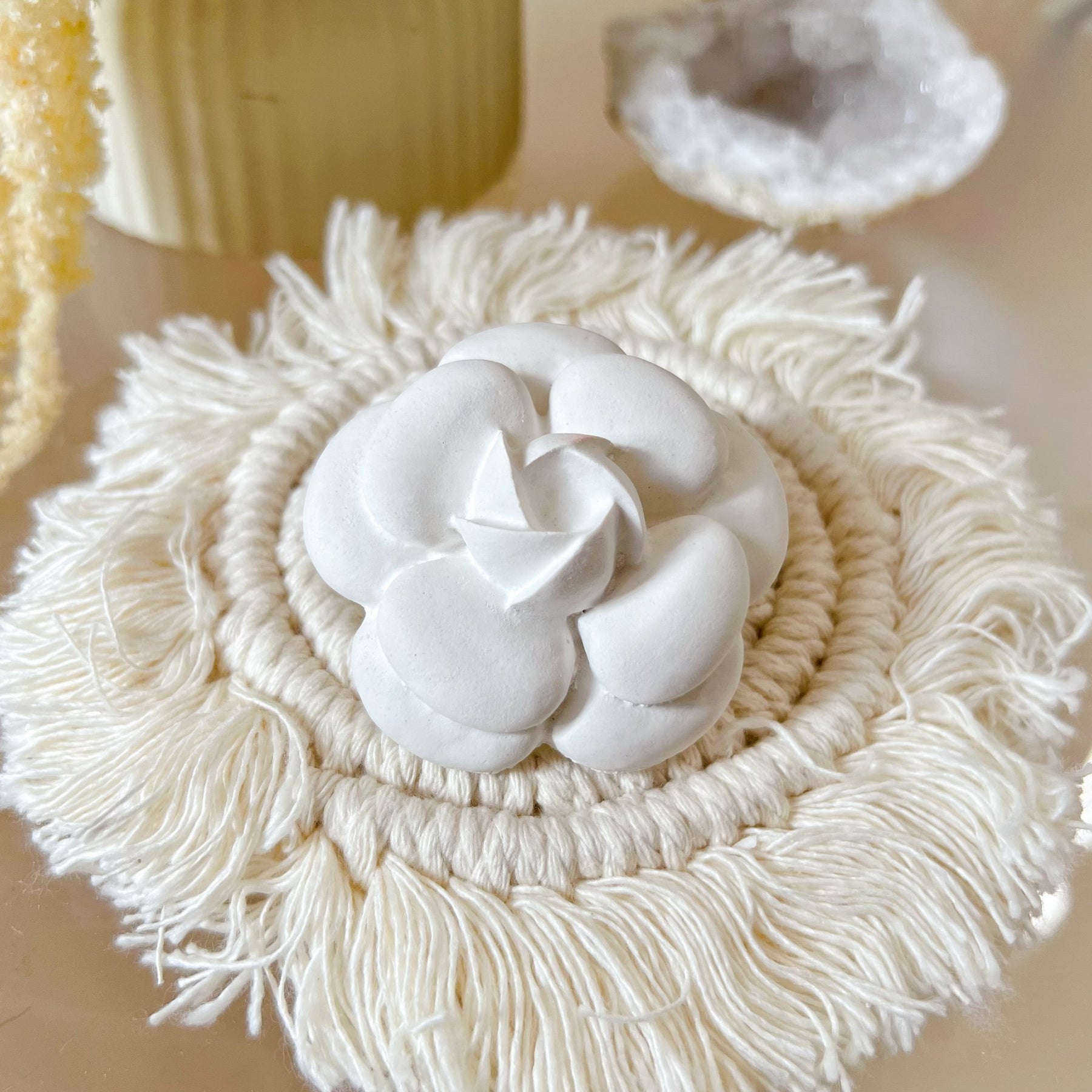 Camellia Flower Car Air Freshener, Car Décor | LMJ Candles