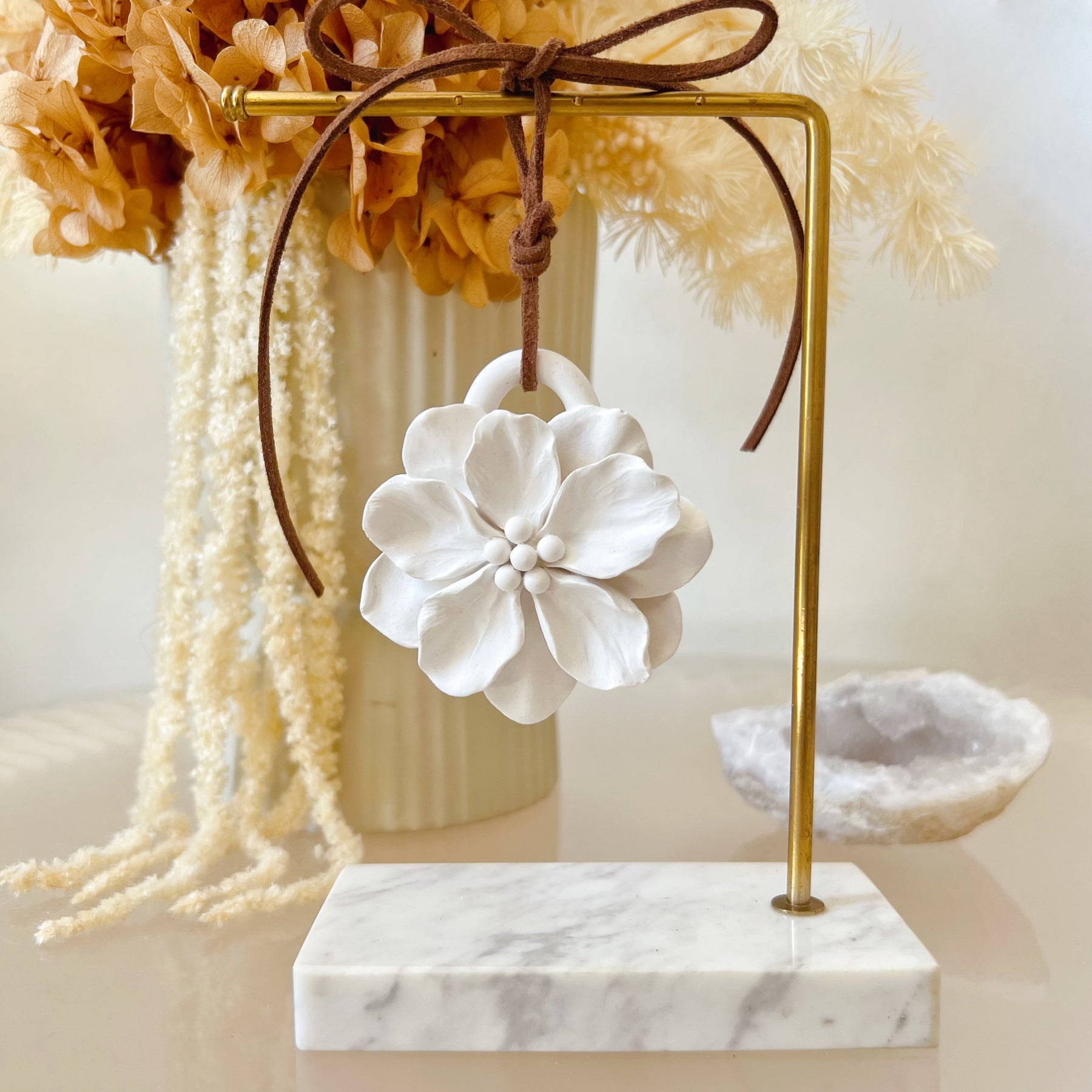 Blooming Camellia Car Air Freshener, Car Décor | LMJ Candles
