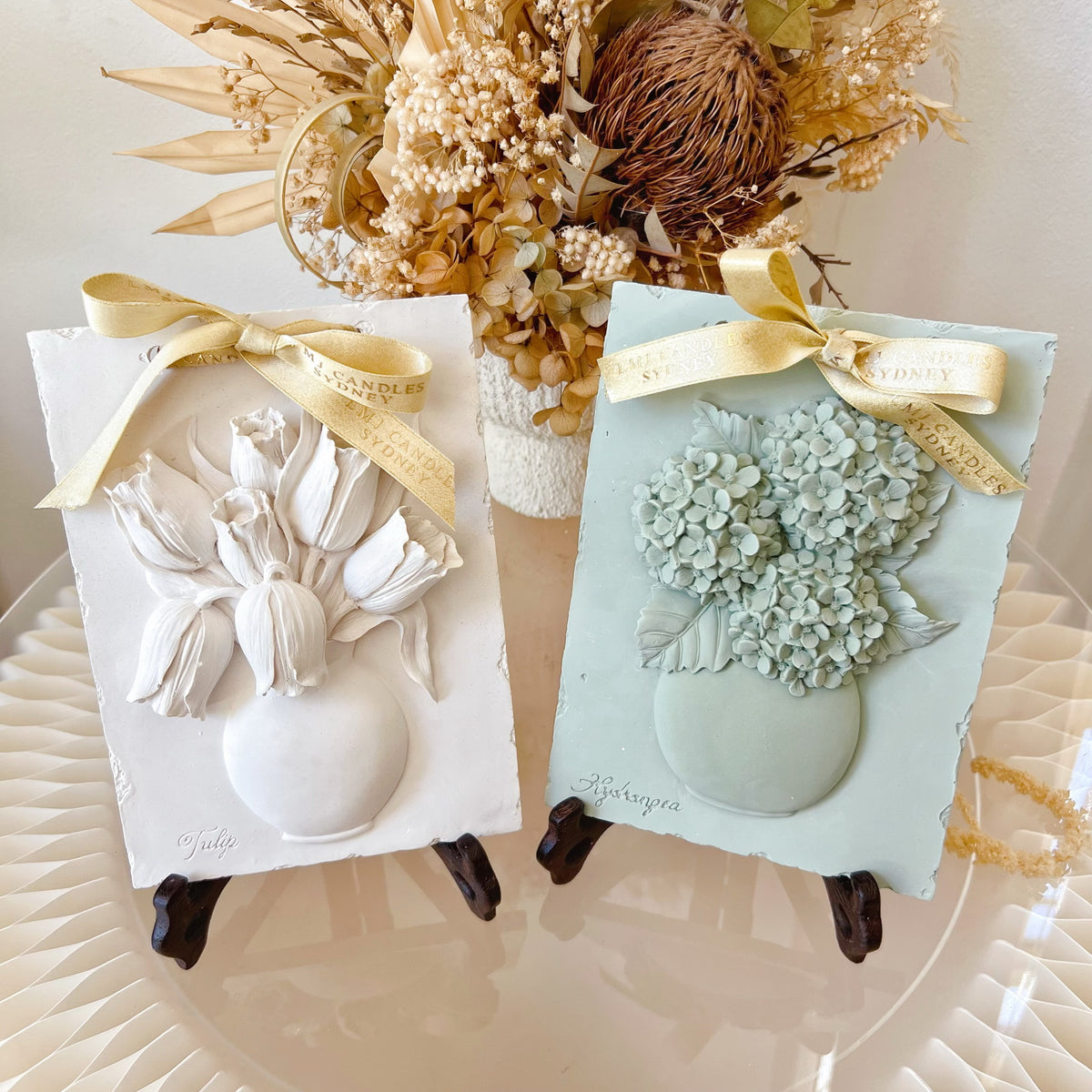 Blossoms Vase Scented Artwork, Flower Air Freshener, LMJ Candles