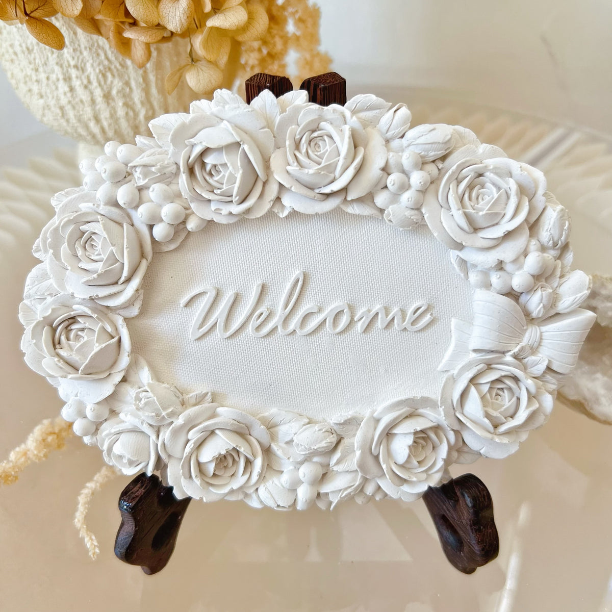 Rose Wreath Welcome Sign Scented Artwork Air Freshener - LMJ Candles