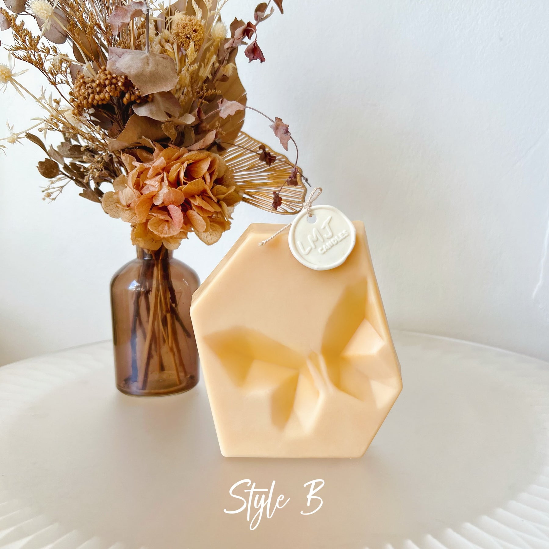 Carved Heart & Butterfly Scented Soy Candle - LMJ Candles