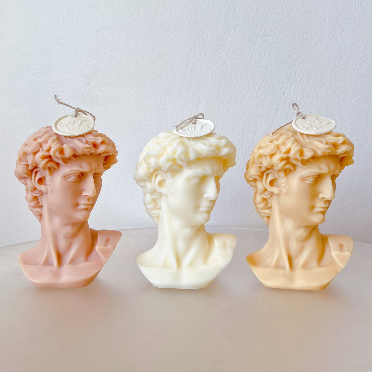 Michelangelo's David Bust Scented Soy Candle - LMJ Candles