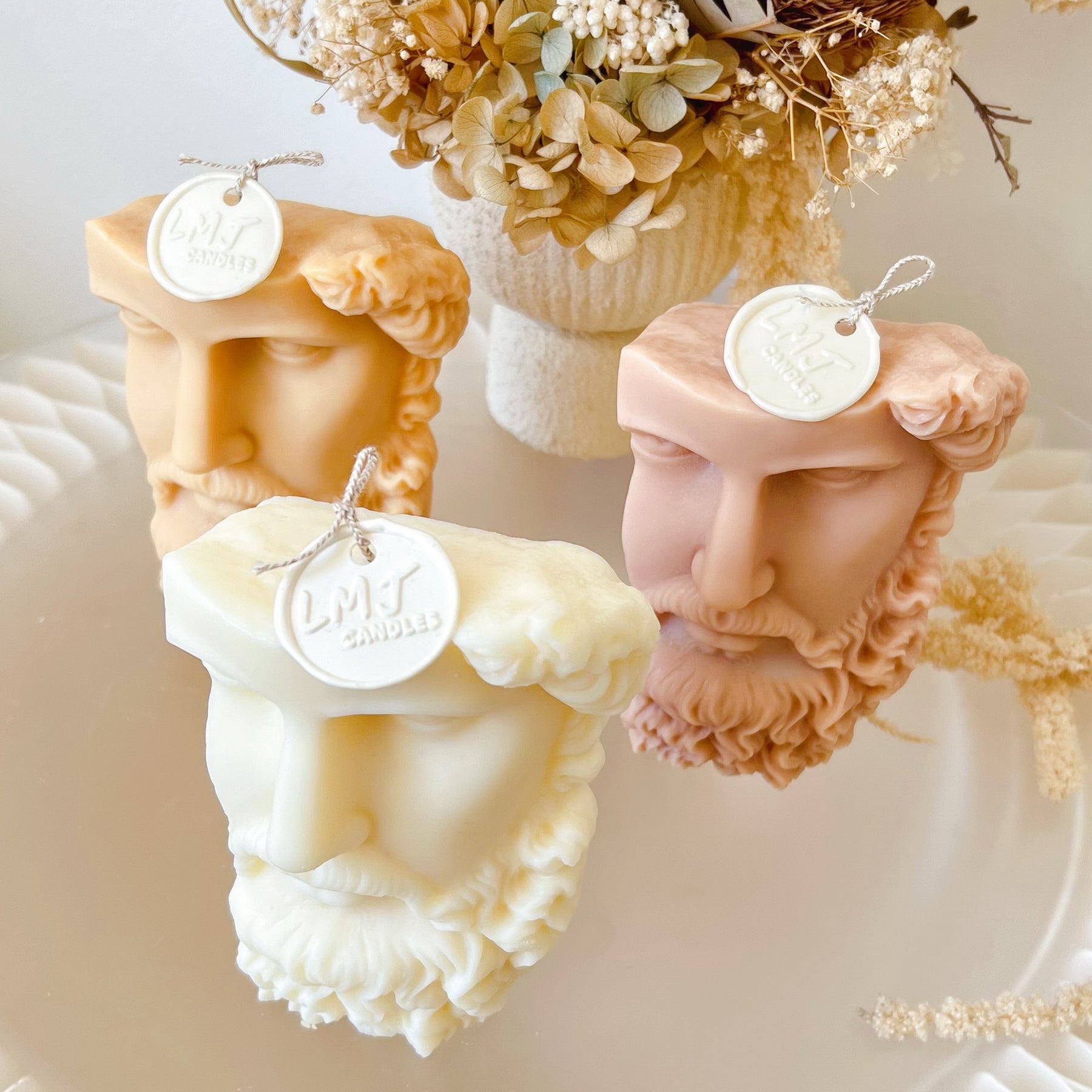 Greek Half Head Scented Soy Candle - Mythical Fragrance by LMJ Candles