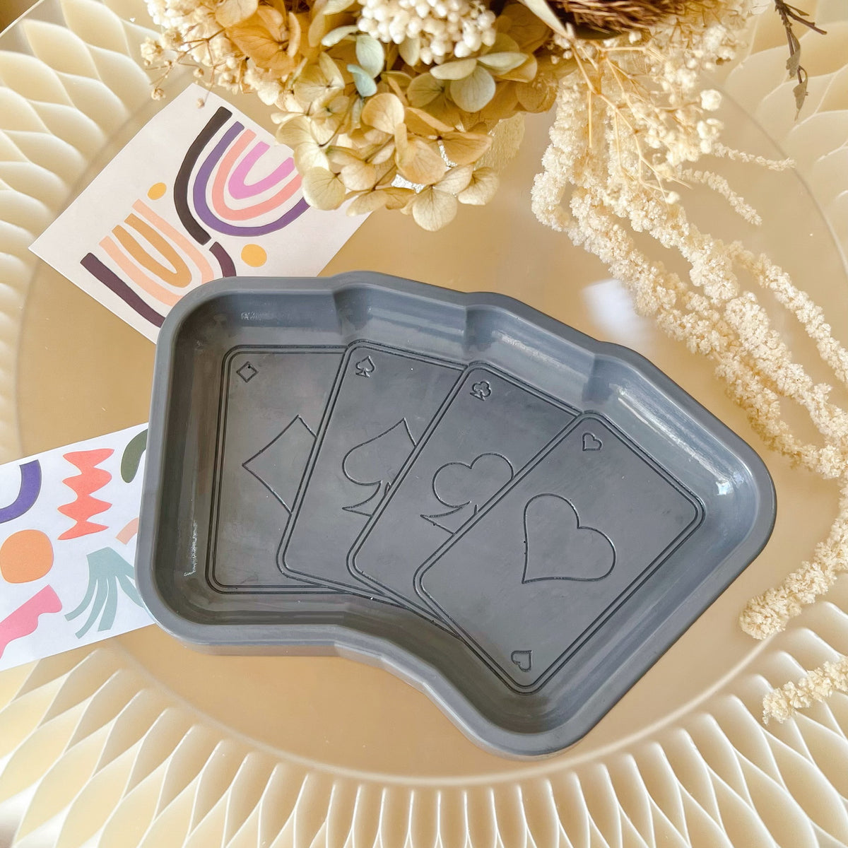 Handcrafted Poker Candle Irregular Tray - LMJ Candles