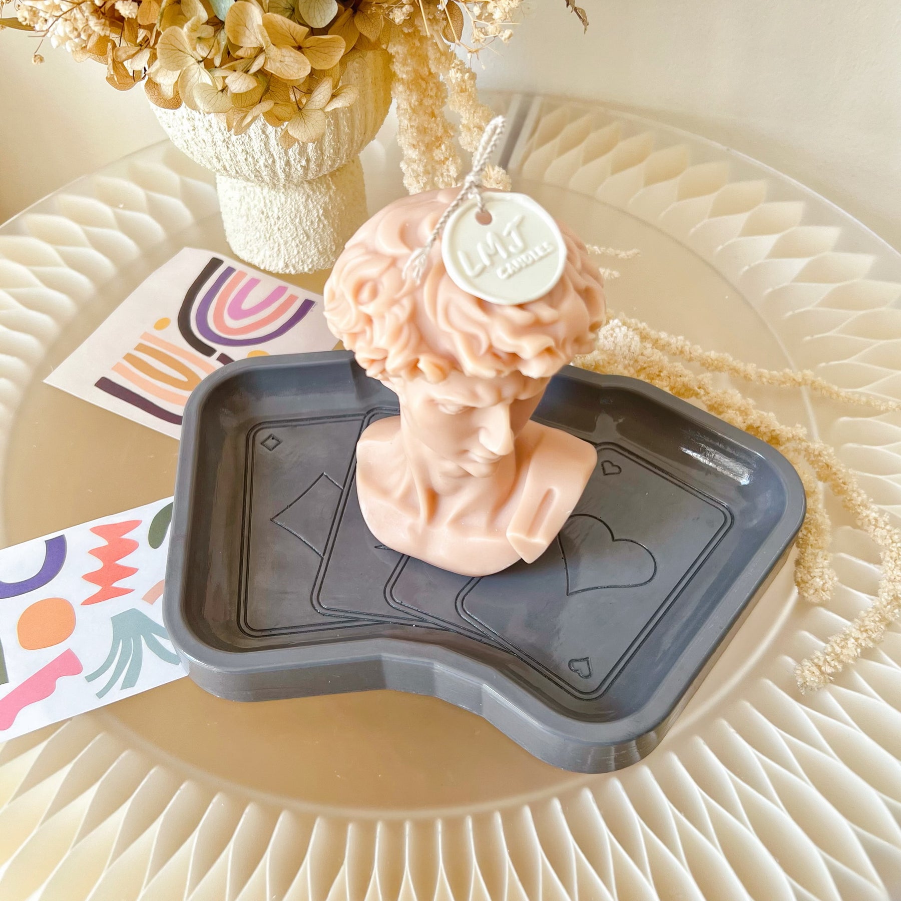 Handcrafted Poker Candle Irregular Tray - LMJ Candles