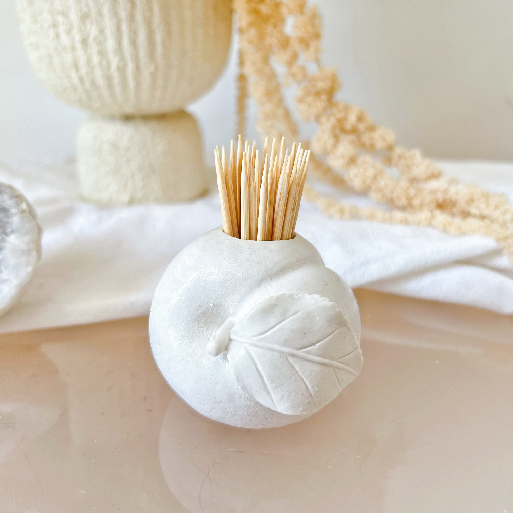 Handcrafted Apple Shaped Toothpick Holder - LMJ Candles