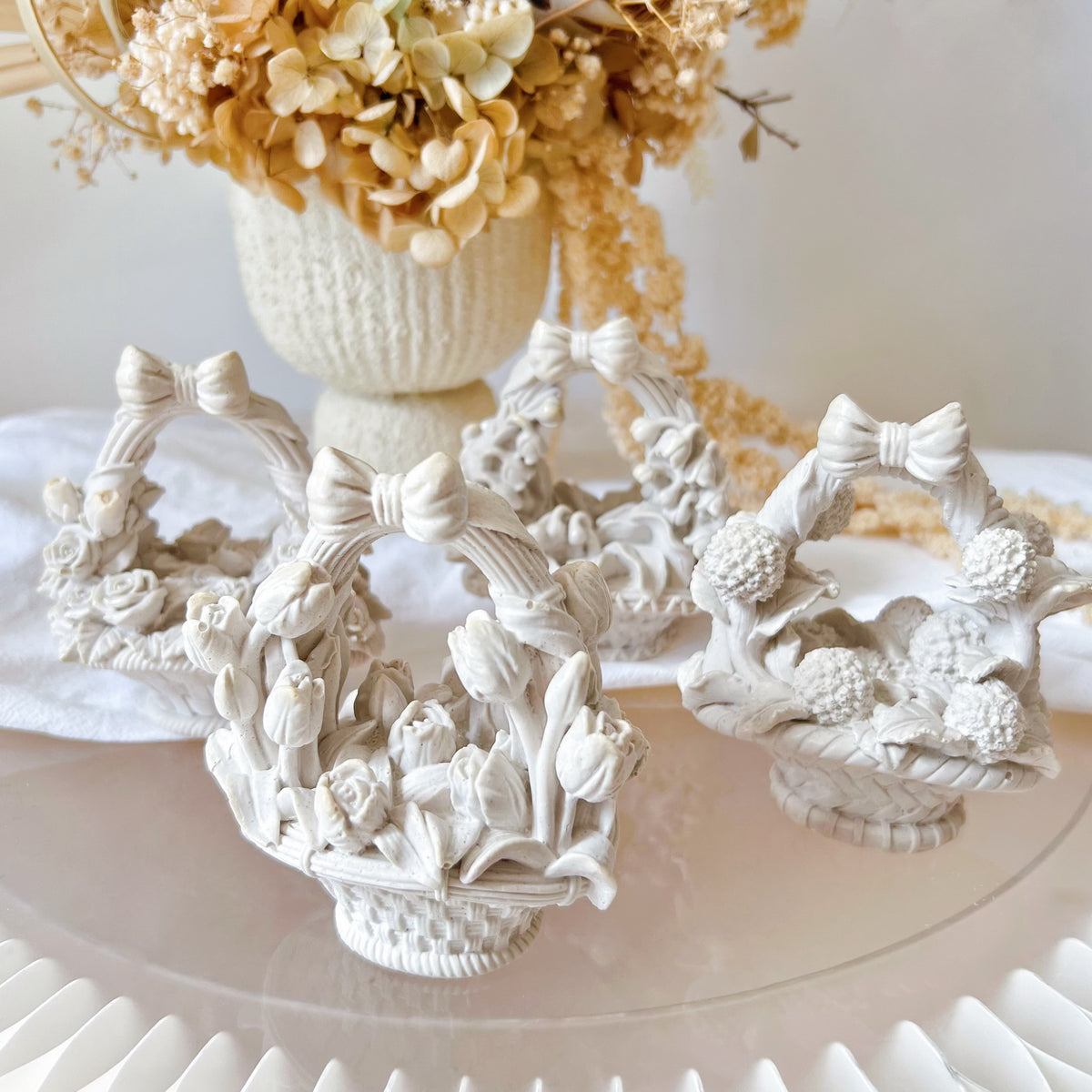 Handmade Flower Basket Home Décor - LMJ Candles