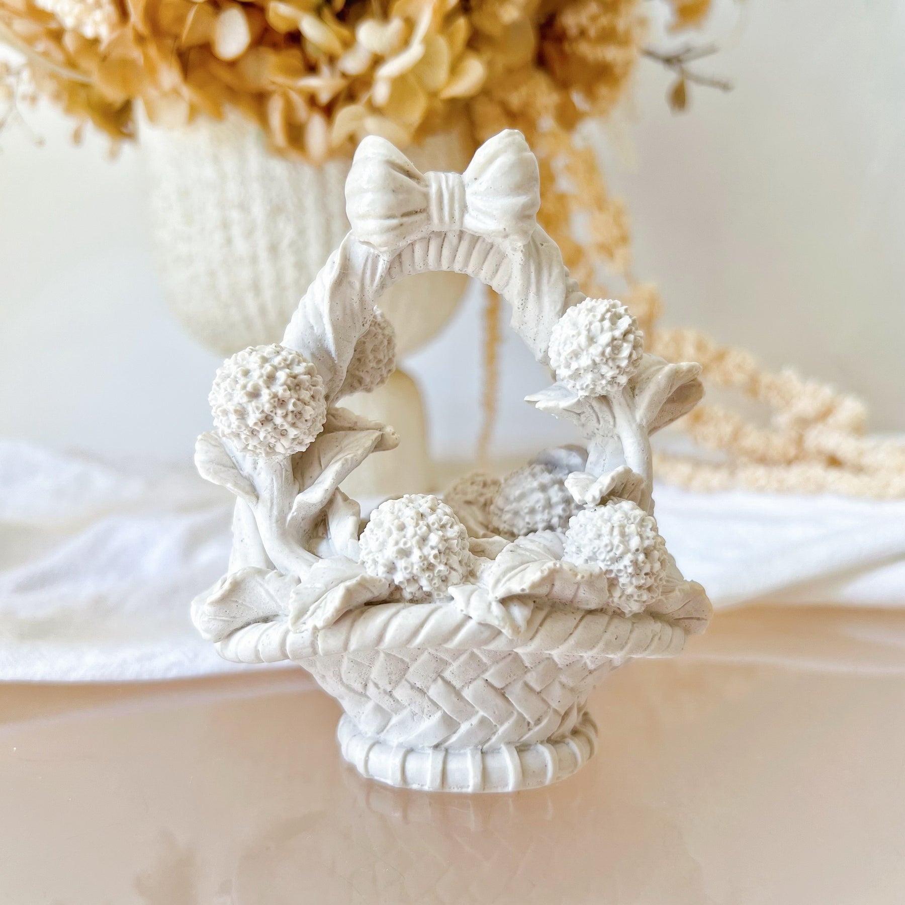 Handmade Flower Basket Home Décor - LMJ Candles