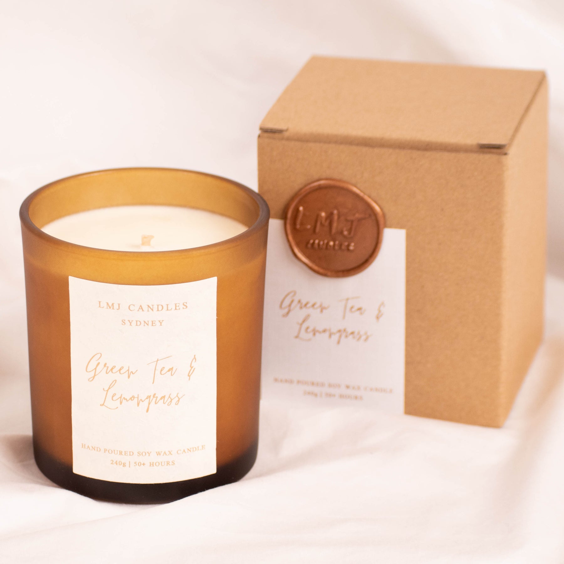 Green Tea Lemongrass Candle - Natural Soy Candle | LMJ Candles