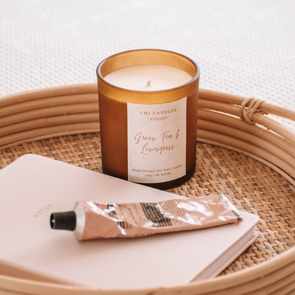 Green Tea Lemongrass Candle - Natural Soy Candle | LMJ Candles