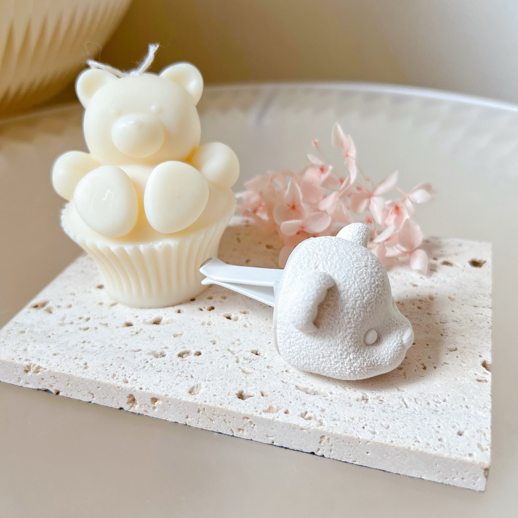 Teddy Bear Bust Air Freshener - Car Vent Clip | LMJ Candles