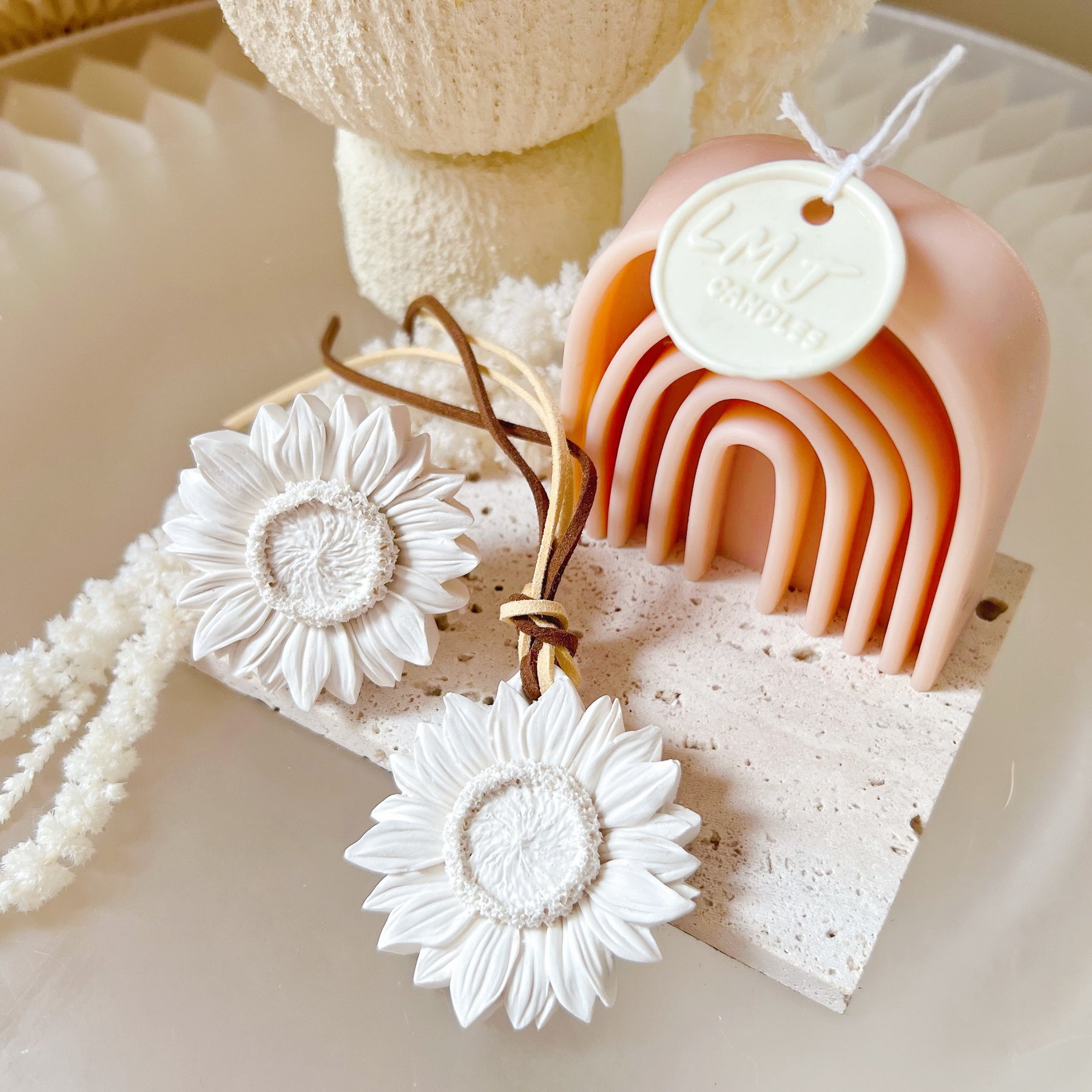 Sunflower Blossom Air Freshener Car Vent Clip Hanging Diffuser | LMJ Candles