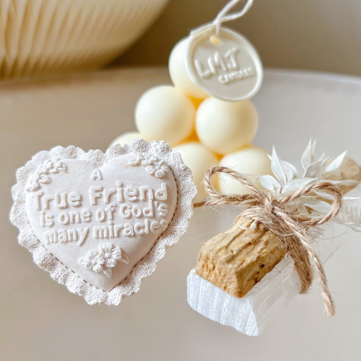 True Friend Heart Shaped Air Freshener - Car Vent Clip | LMJ Candles