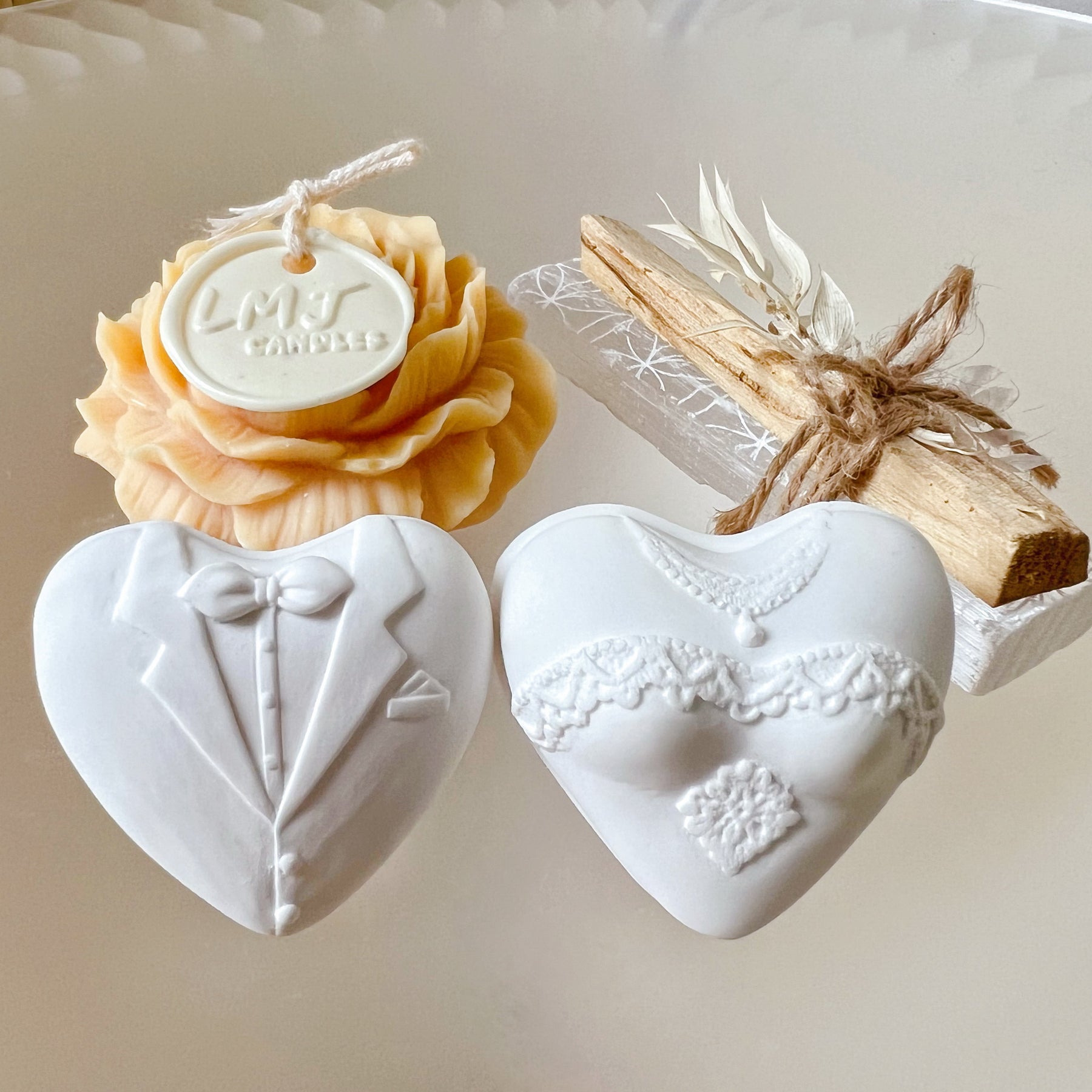 Bride & Groom Car Air Freshener Set of 2 - Car Vent Clip | LMJ Candles