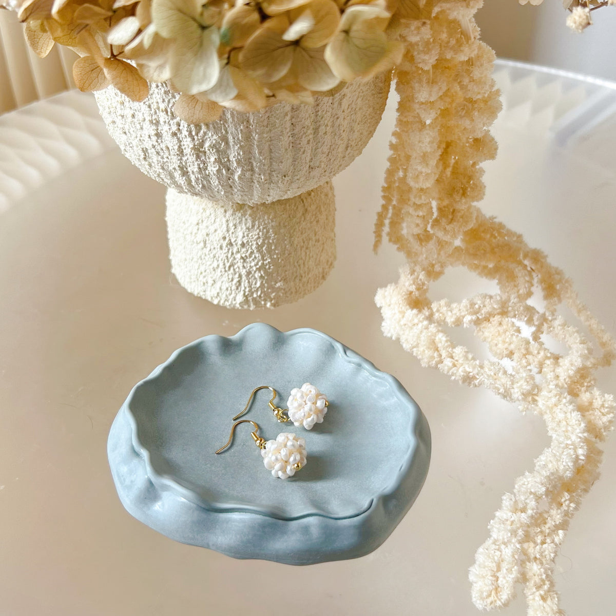 Handcrafted Frill Decorative Tray | Trinket Dish - LMJ Candles