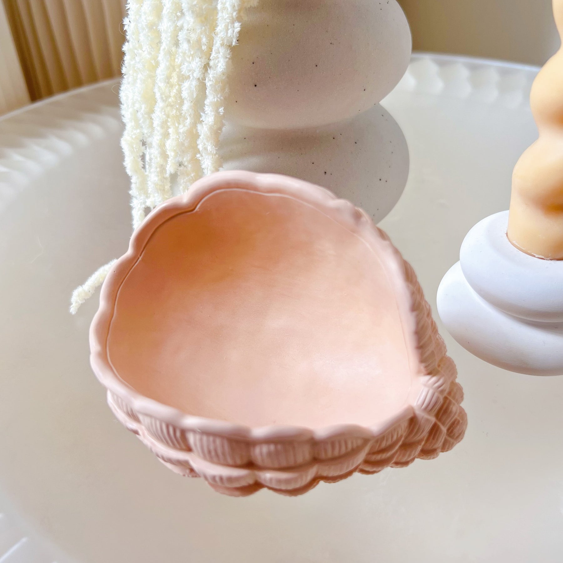 Handmade Seashell Decorative Tray | Trinket Dish - LMJ Candles