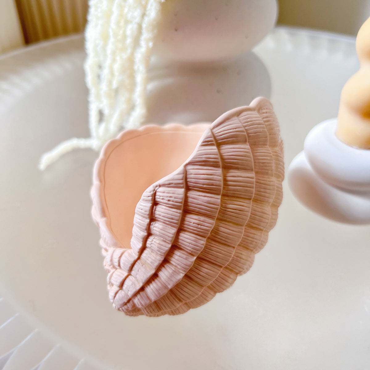 Handmade Seashell Decorative Tray | Trinket Dish - LMJ Candles