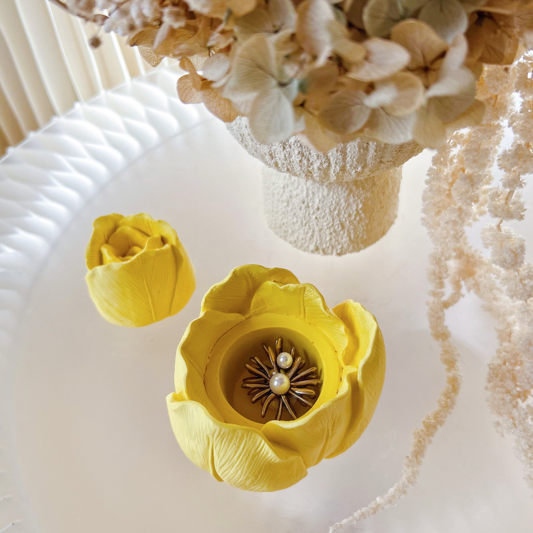 Handcrafted Rose and Tulip Flower Shaped Trinket Box | LMJ Candles