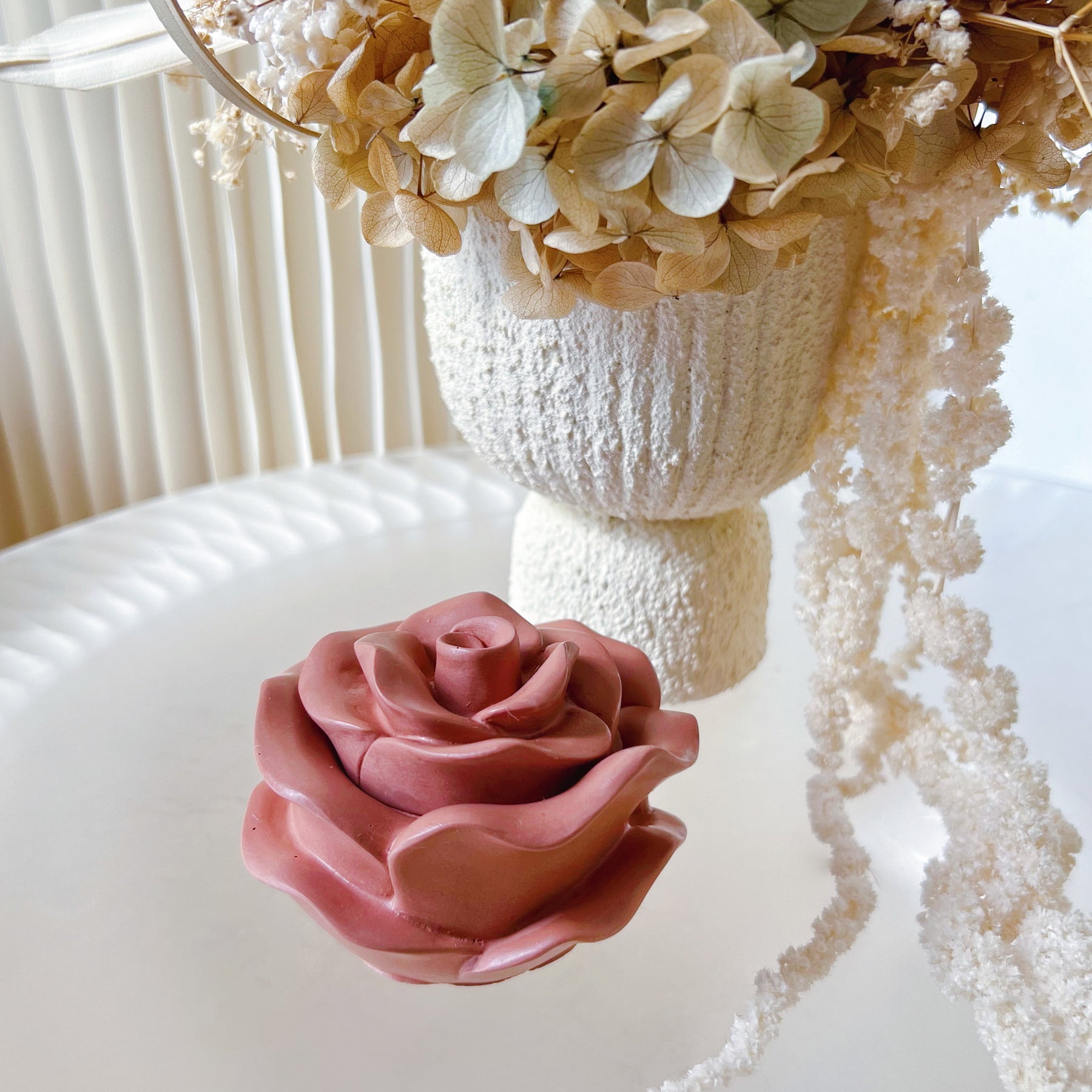 Handcrafted Rose and Tulip Flower Shaped Trinket Box | LMJ Candles