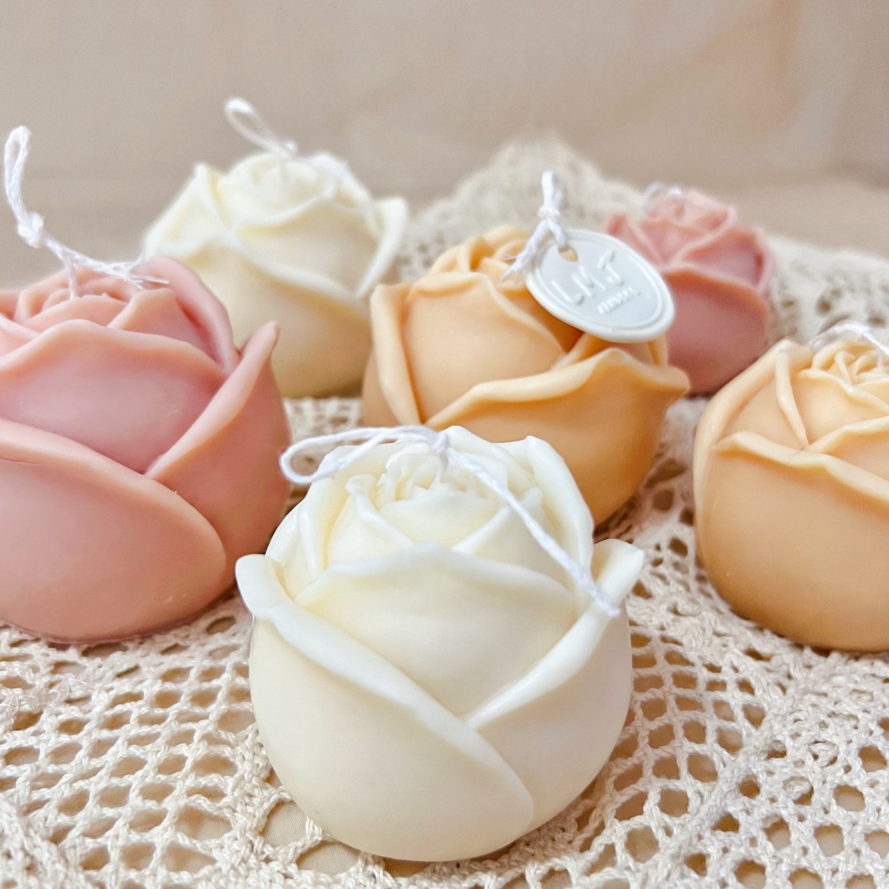 Natural Soy Candle - Rose Shaped Scented | LMJ Candles