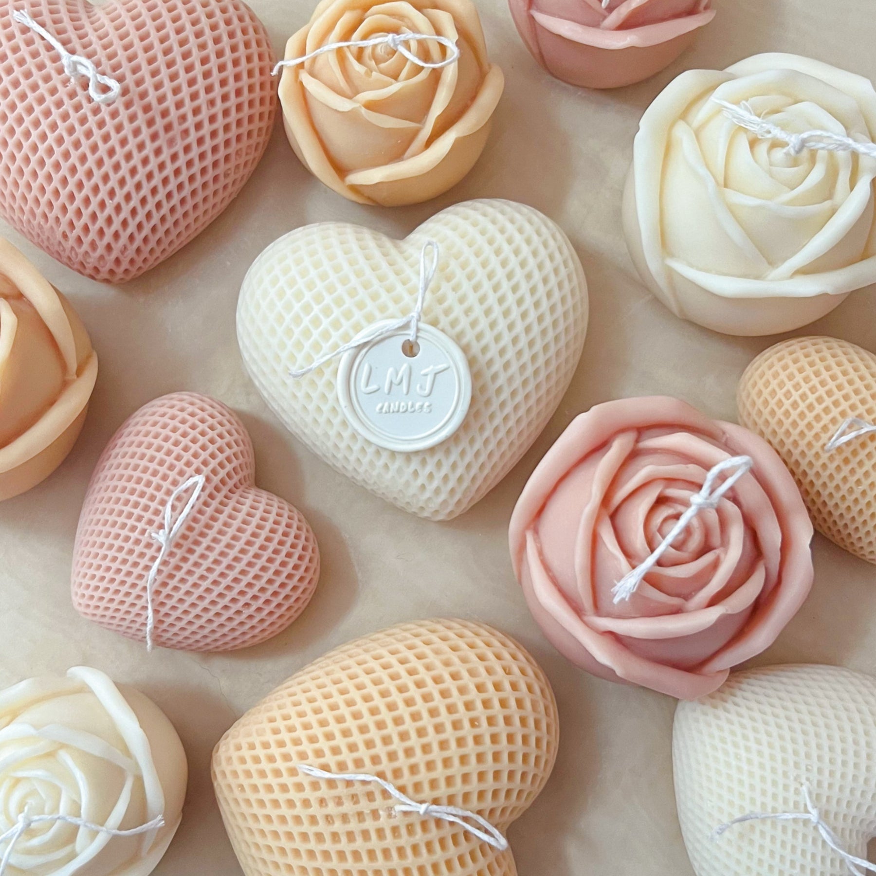 Natural Soy Candle - Rose Shaped Scented | LMJ Candles