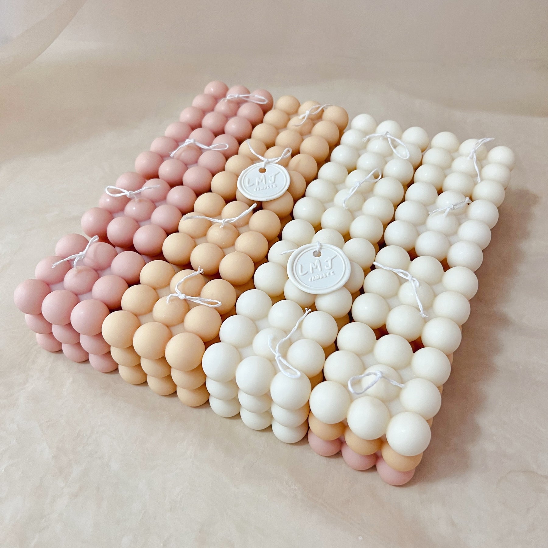 Bubble Shaped Scented Soy Candle - Bubble Cube Candle | LMJ Candles