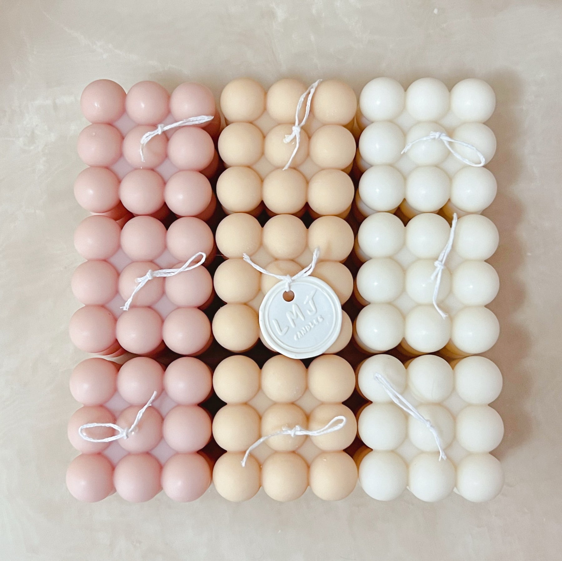Bubble Shaped Scented Soy Candle - Bubble Cube Candle | LMJ Candles