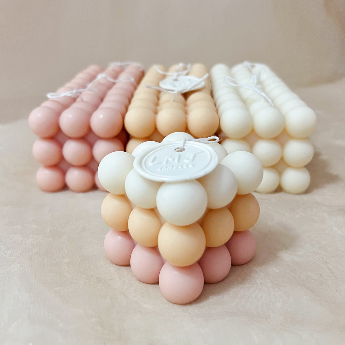 Bubble Shaped Scented Soy Candle - Bubble Cube Candle | LMJ Candles