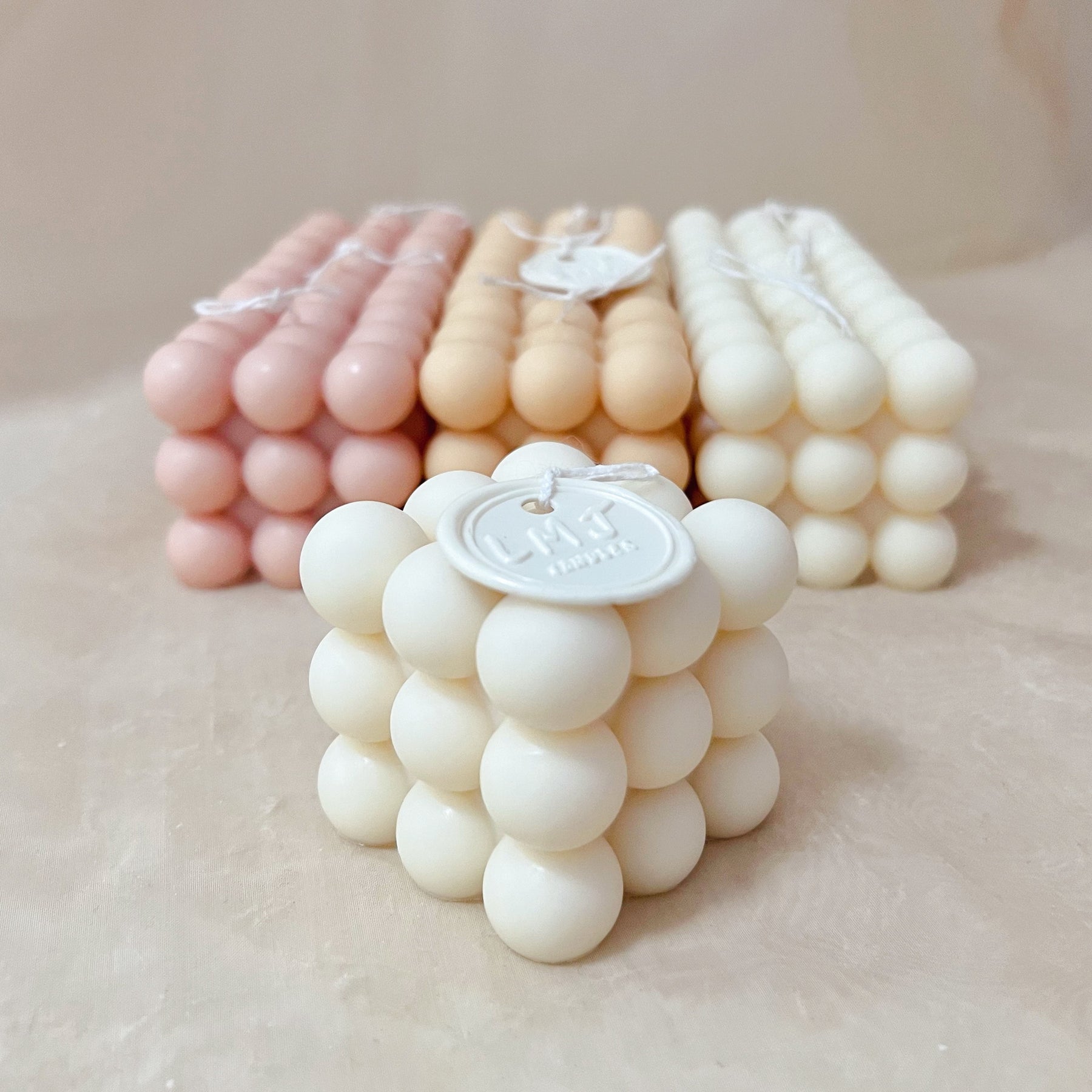 Bubble Shaped Scented Soy Candle - Bubble Cube Candle | LMJ Candles