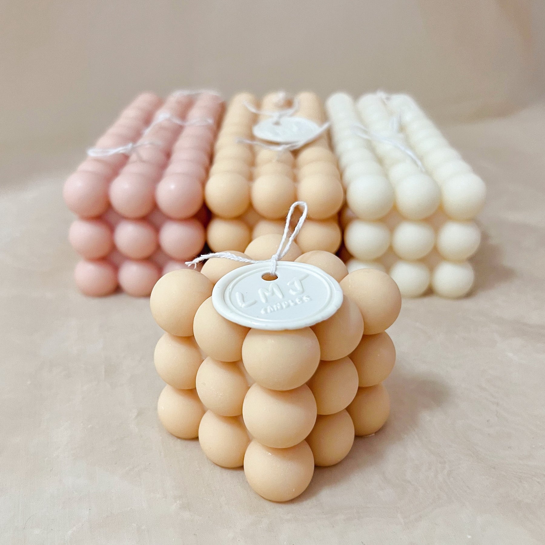 Bubble Shaped Scented Soy Candle - Bubble Cube Candle | LMJ Candles