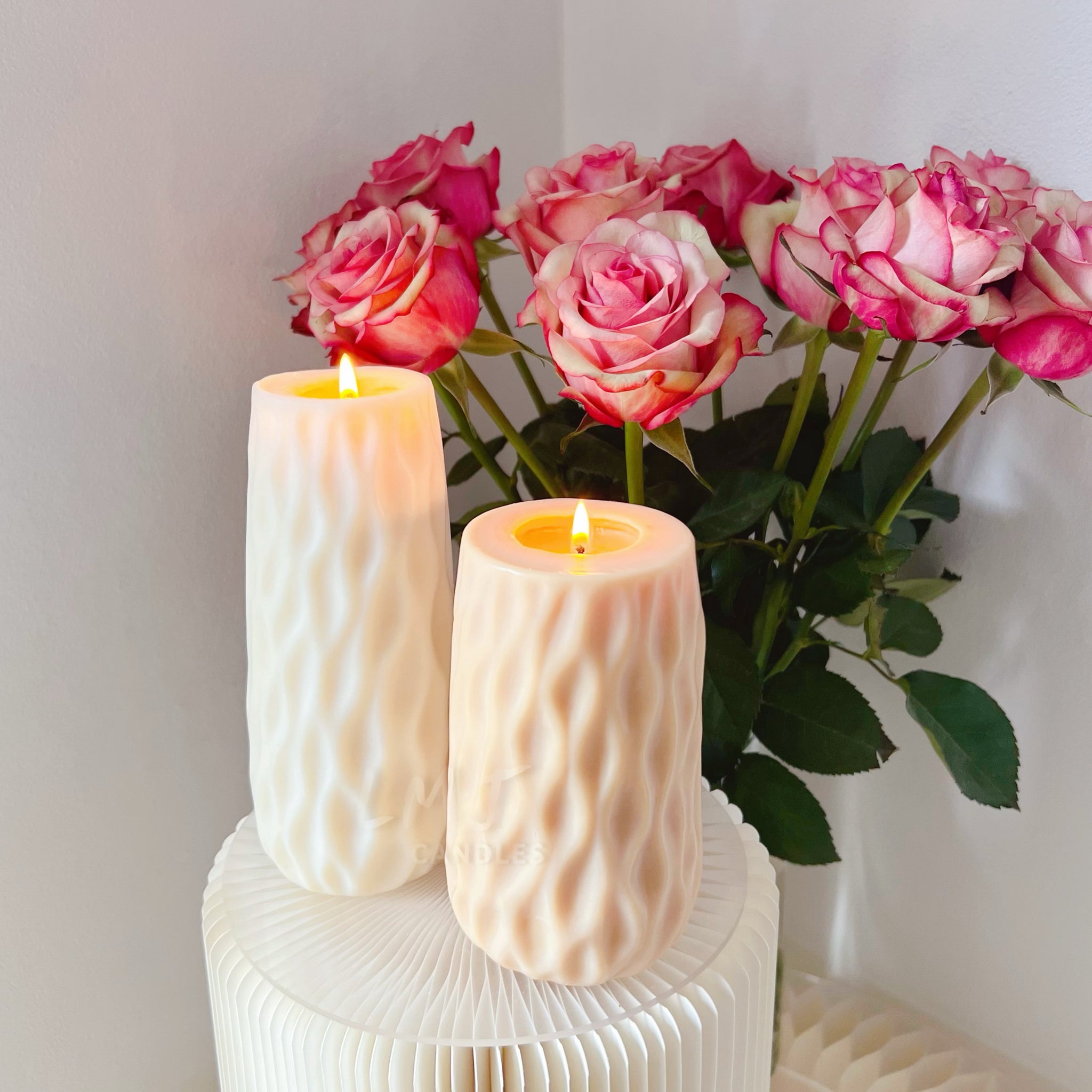 Minimalistic Column Scented Soy Pillar Candle LMJ Candles