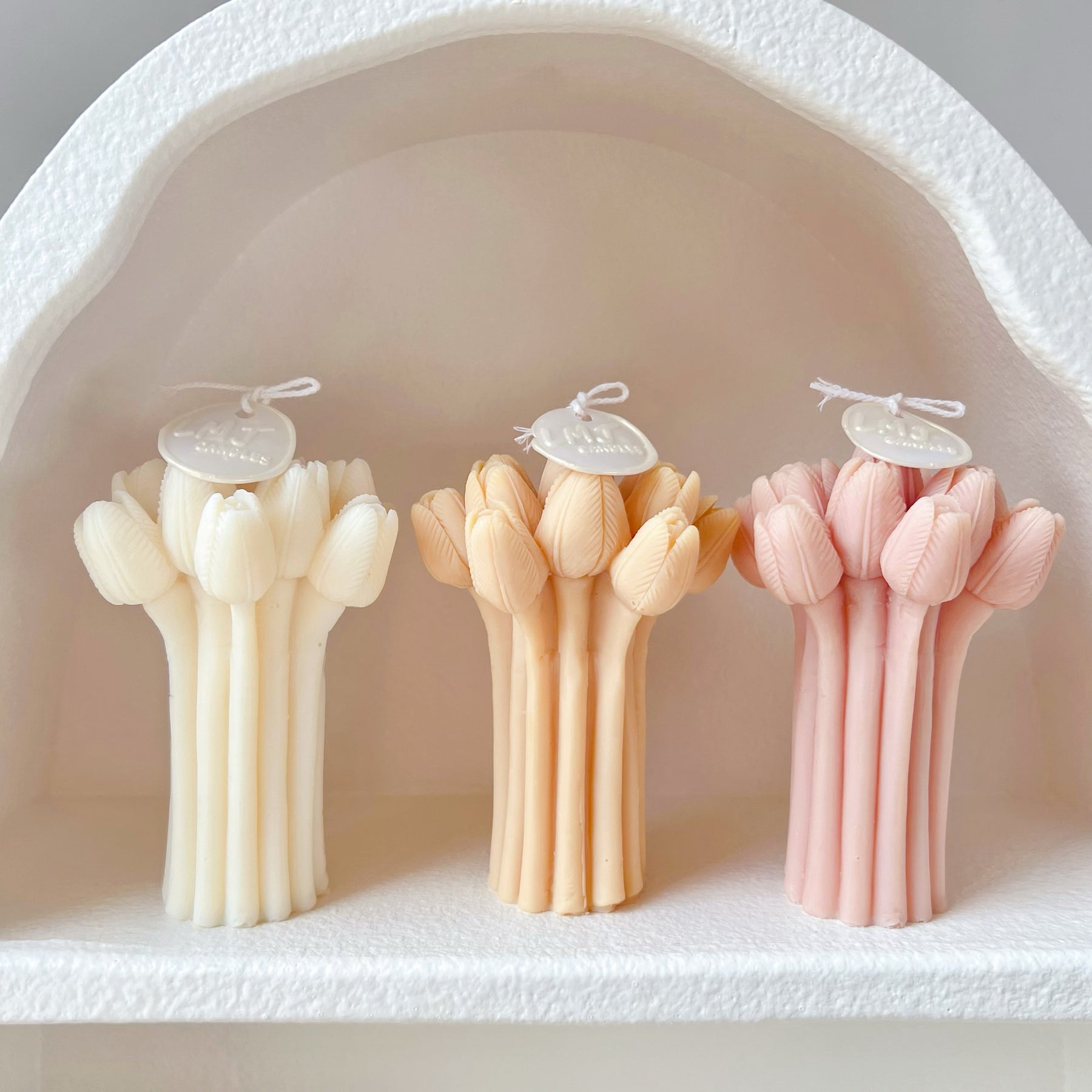 Tulip Bunch Scented Soy Flower Candle - Wedding Gift | LMJ Candles