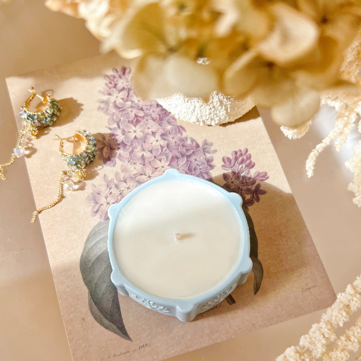 Handmade Snowflake Concrete Jar Soy Wax Candle | LMJ Candles