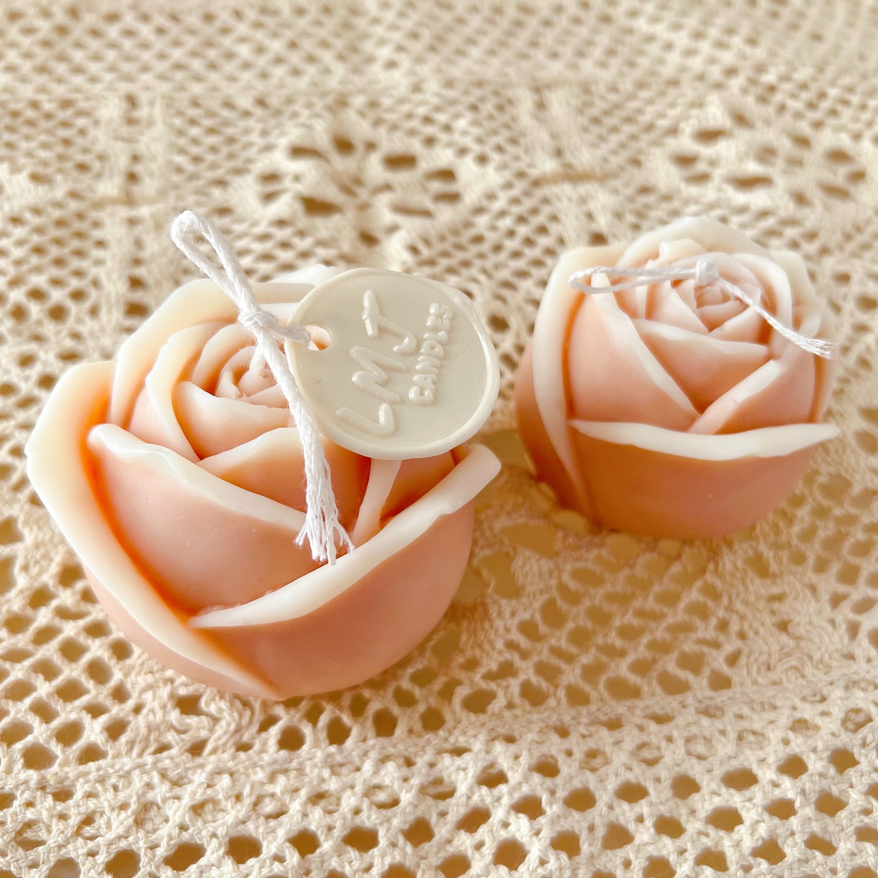 Natural Soy Candle - Rose Shaped Scented | LMJ Candles